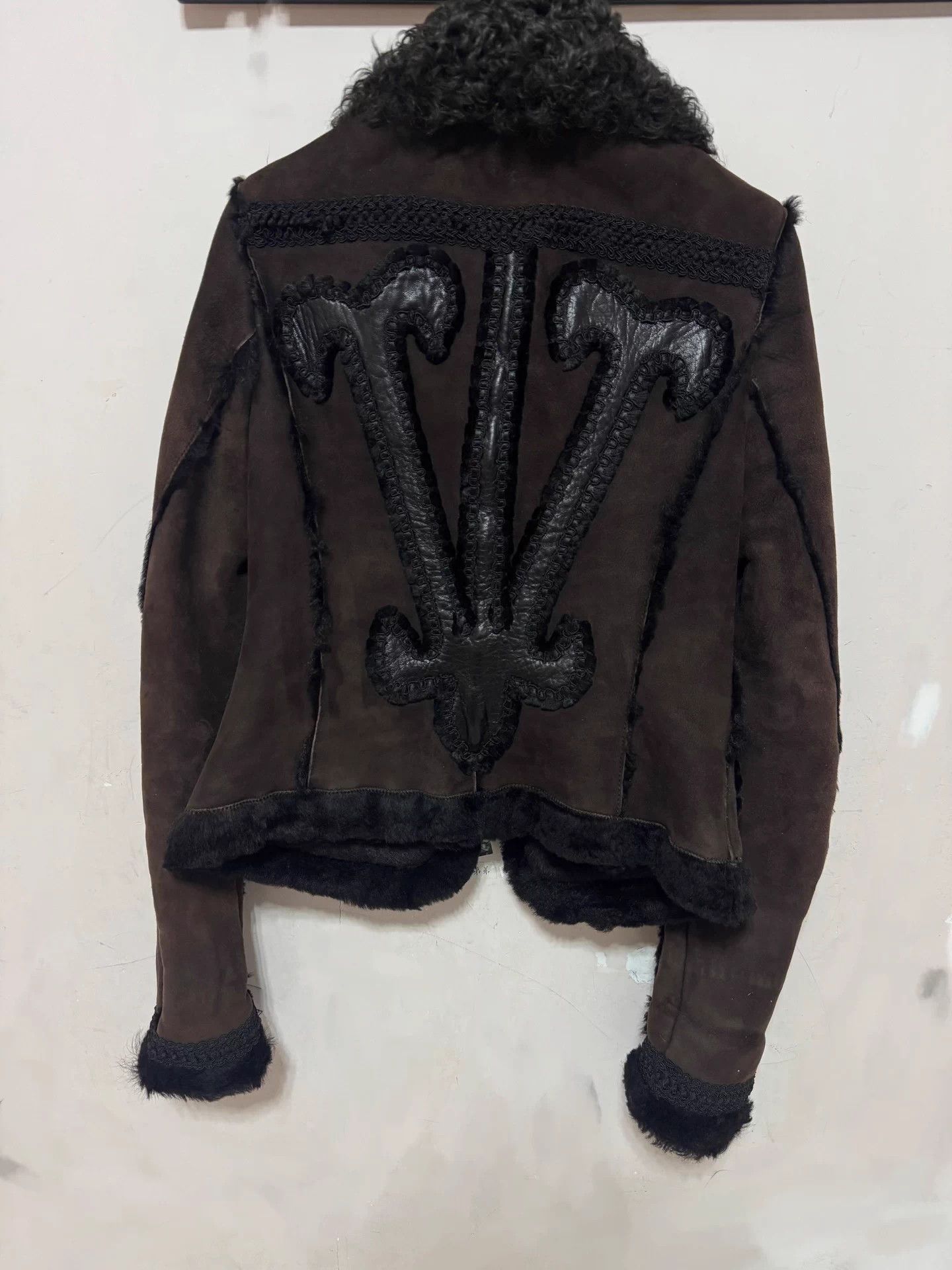 Just Cavalli JastCavalii Deep Brown Deerskin Shearling Jacket Italy 40 Size M / US 6-8 / IT 42-44 - 2 Thumbnail