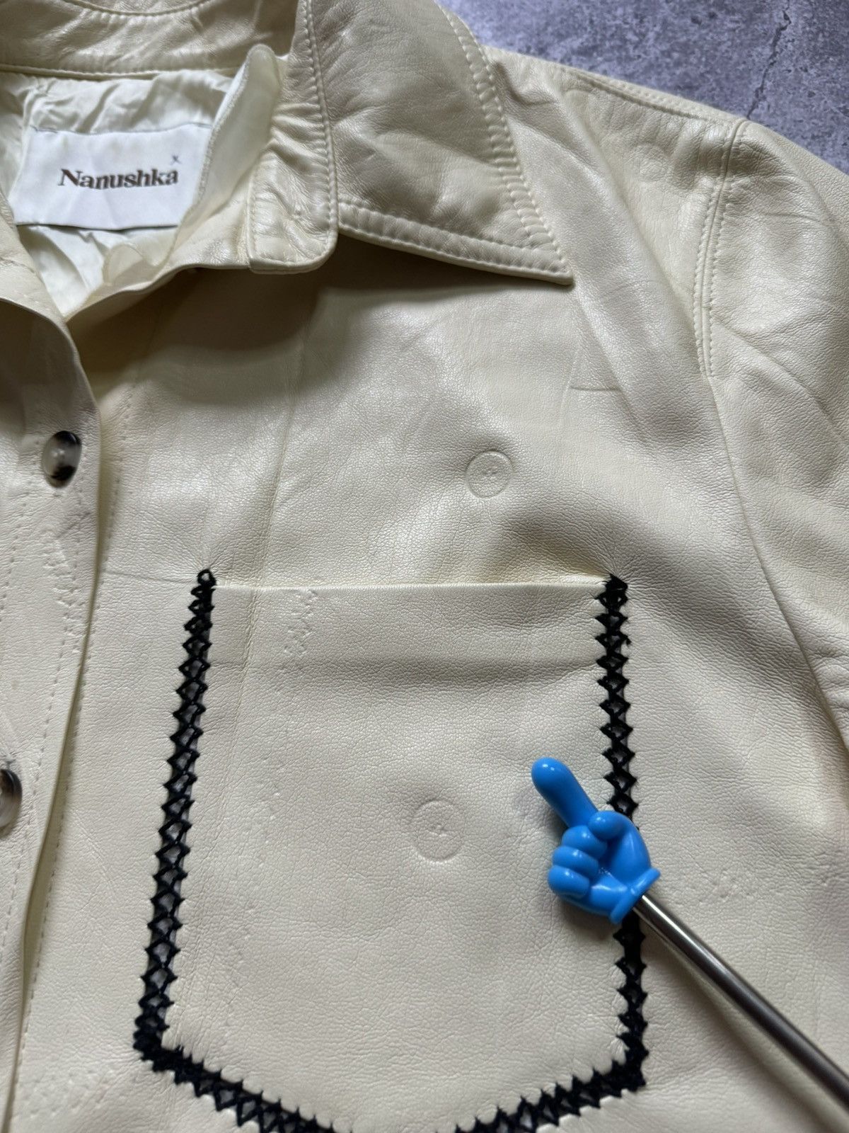 Nanushka Nanushka short-sleeved faux leather shirt NWT Size US L / EU 52-54 / 3 - 4 Thumbnail