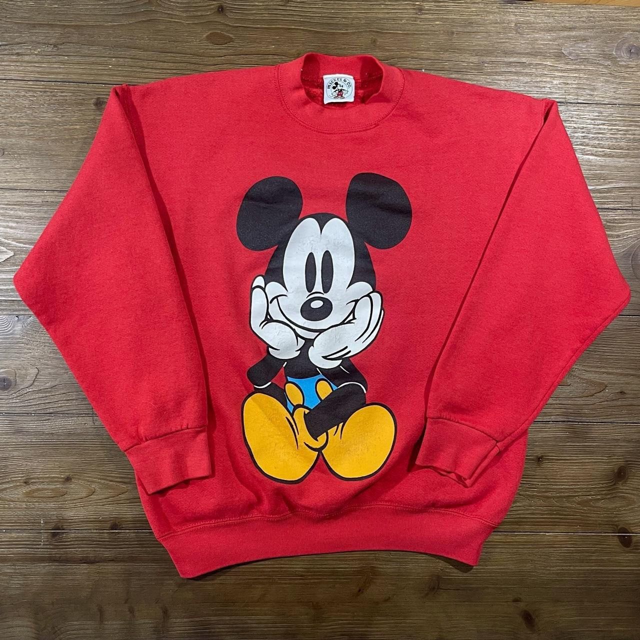 T-shirt Vintage Années 90 Mickey & Co Rouge – 'Wanna Snuggle?' – Taille Unique – Occasion Très Bon état