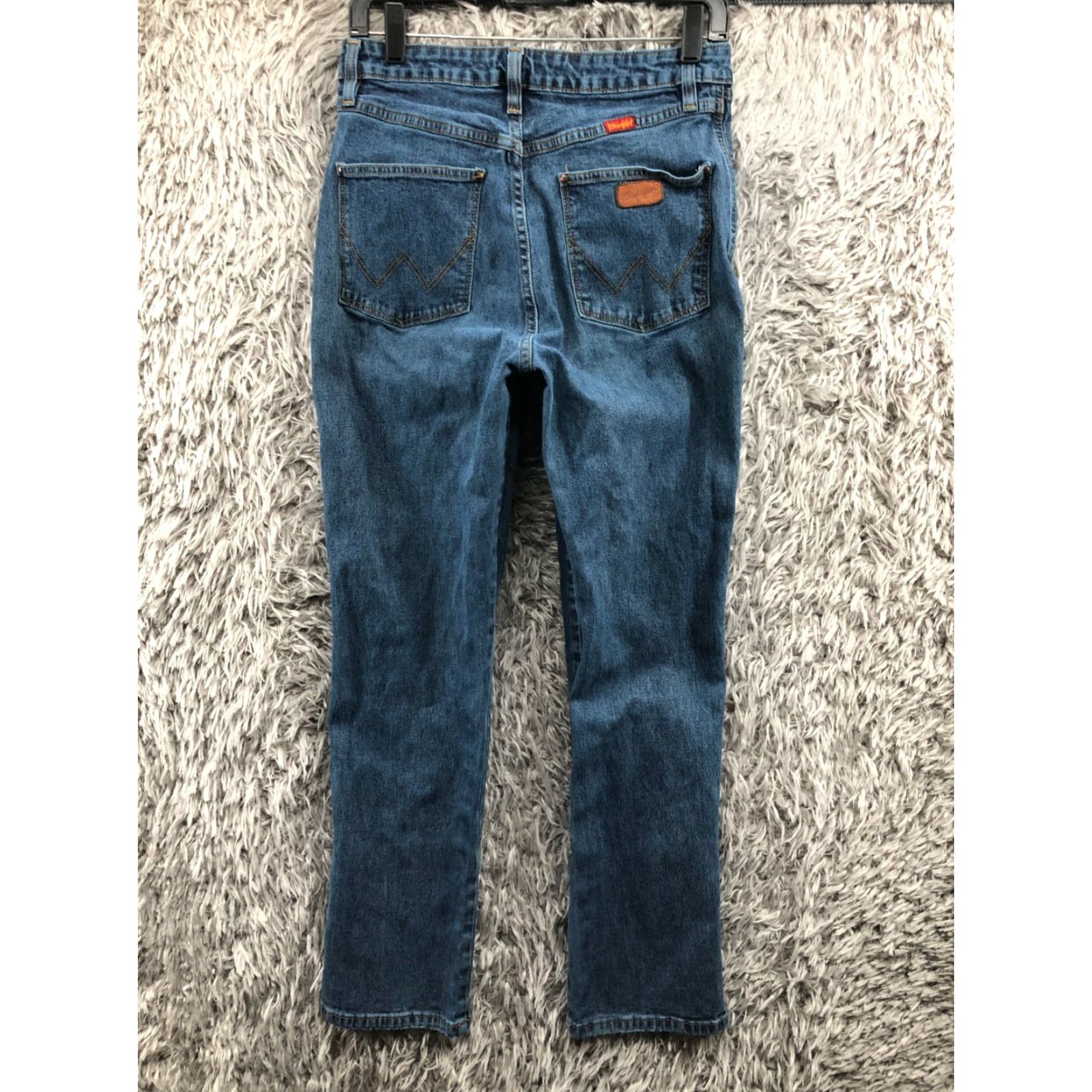Wrangler Wrangler 13MWZ Jeans Size 7 Juniors Womens Medium Wash Blue Denim 5-Pocket Regular Straight Belt Loops Zipper Button Cotton Vintage No Size 28" / US 6 / IT 42 - 5 Thumbnail