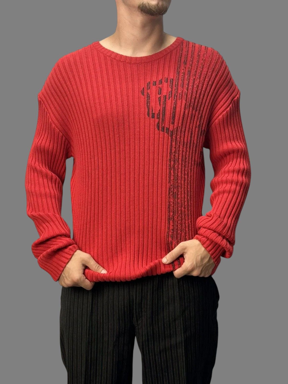 14th Addiction Y2K Vintage Gothic Distressed Sweater Diesel Kapital Faded Size US M / EU 48-50 / 2 - 2 Thumbnail