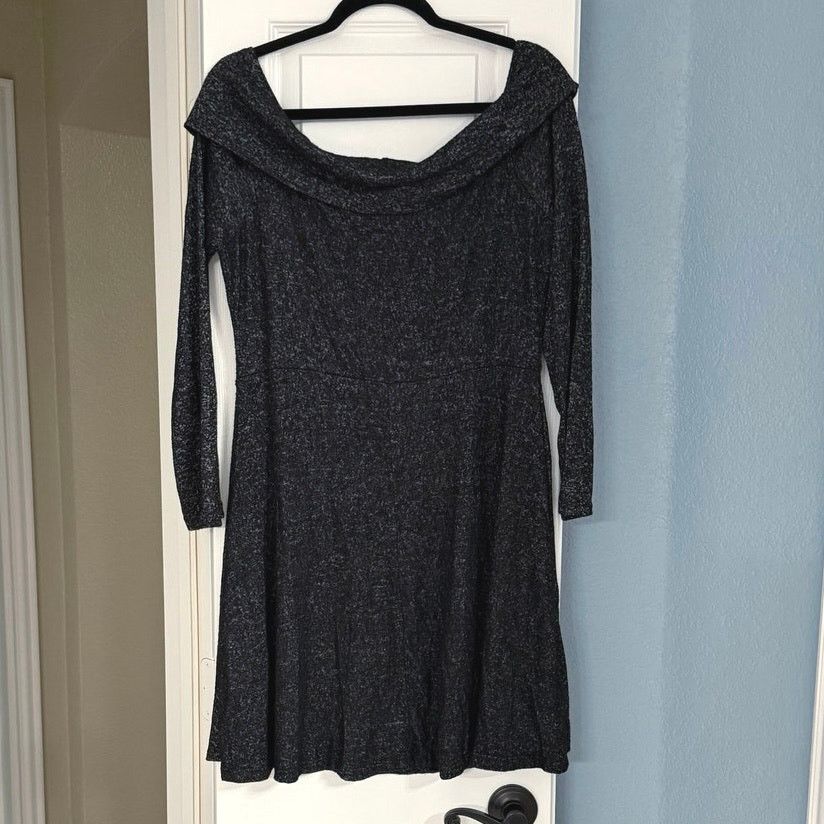 Other Charming Charlie Off-Shoulder A-Line Dress Size L / US 10 / IT 46 - 3 Thumbnail