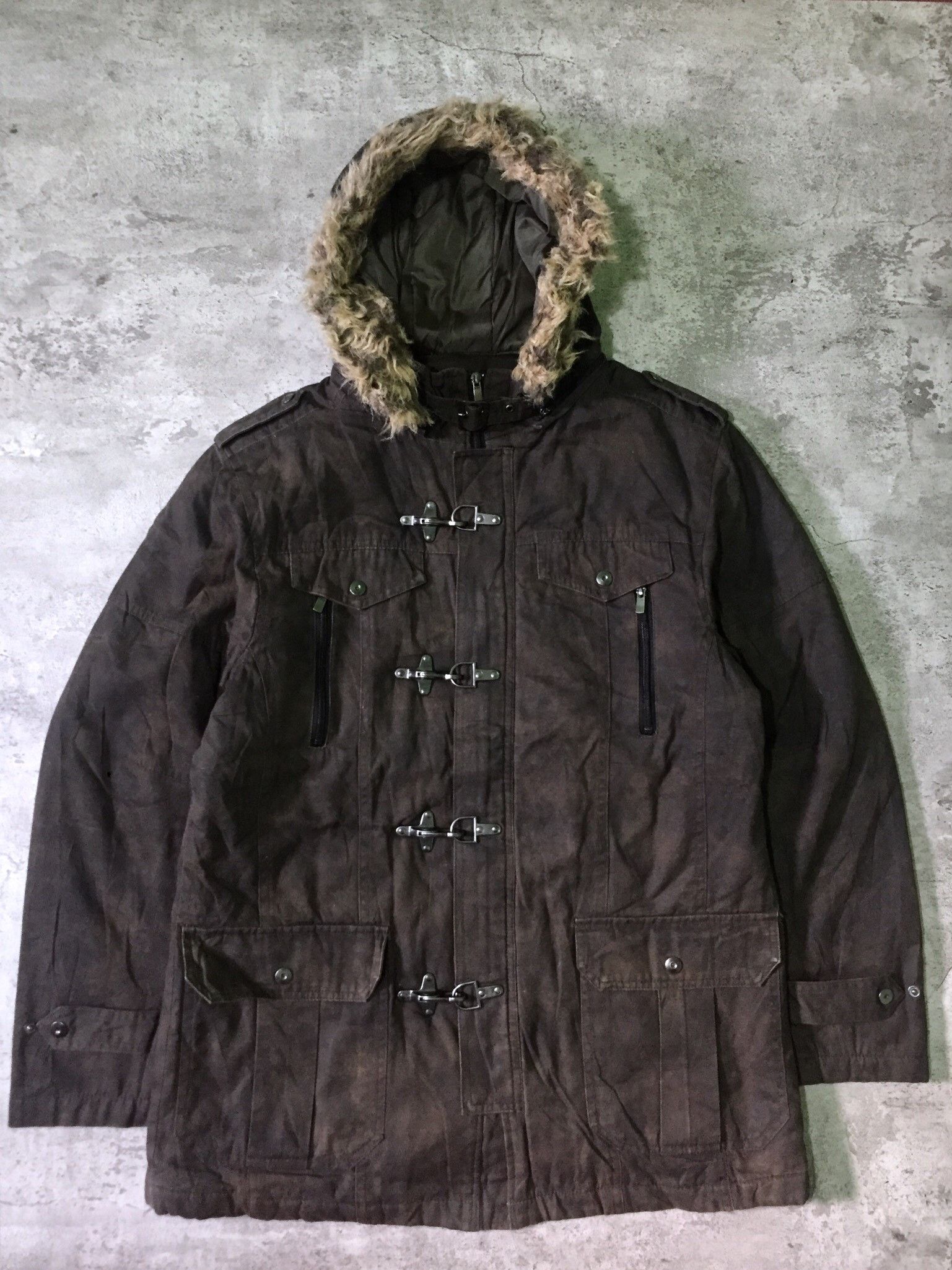 Japanese Brand Create Barefoot Claps Fur Oiled Pattern Jacket L-XL Size US L / EU 52-54 / 3 - 1 Thumbnail