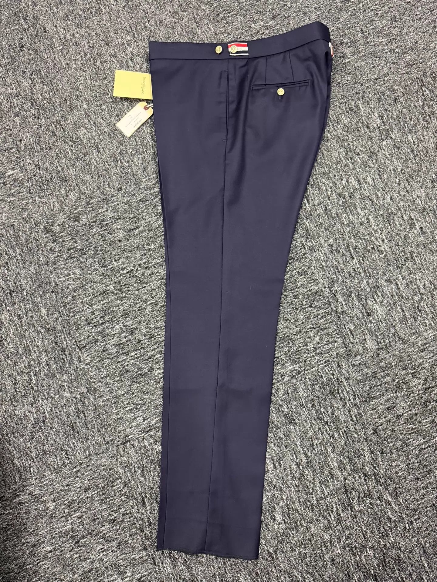 Thom Browne Thom Browne Classic Navy Gold Button Slim Pants Size3 Size US 34 / EU 50 - 3 Thumbnail