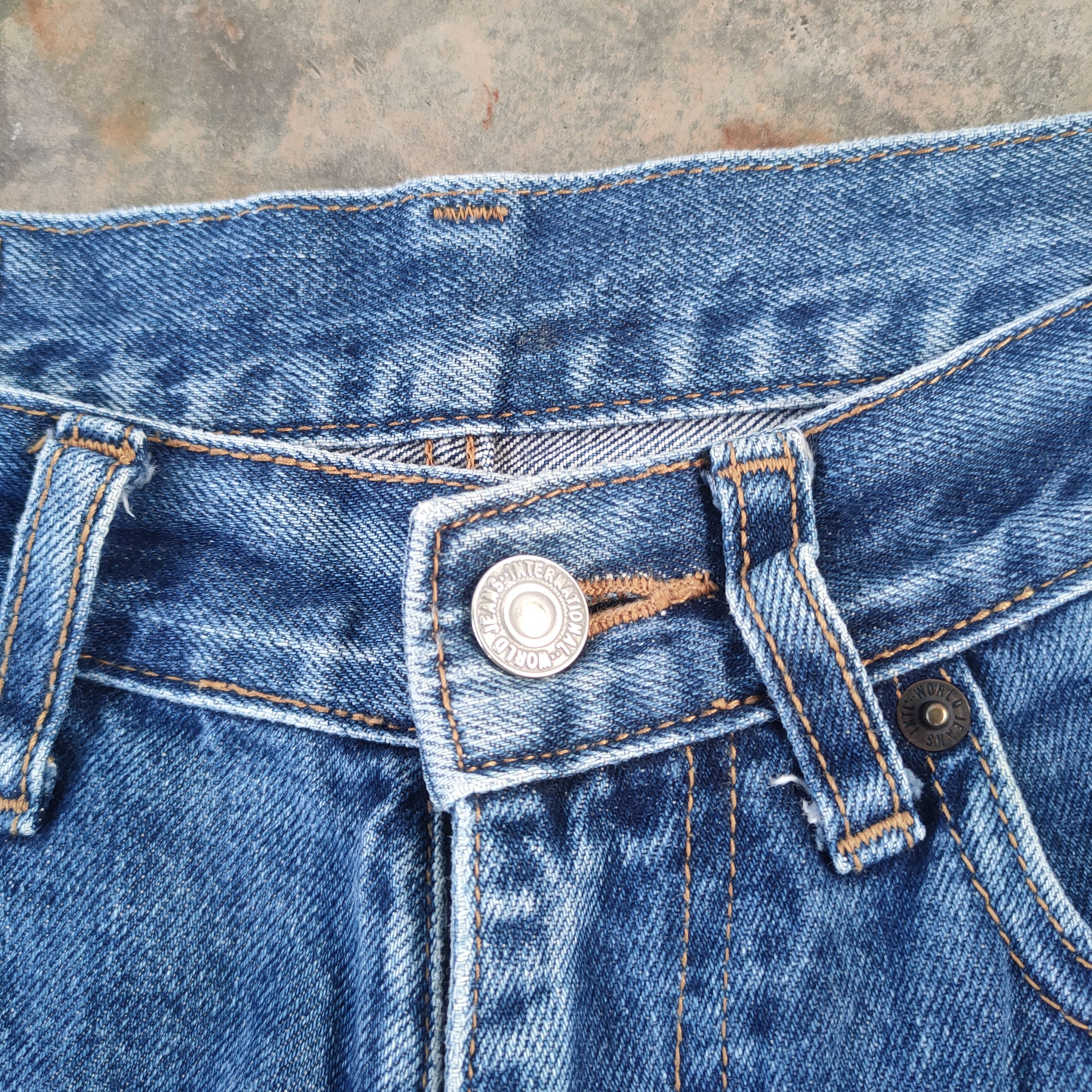 Warehouse W27 VINTAGE WAREHOUSE FADED BLUE WASH JEAN PANTS Size US 27 - 4 Thumbnail