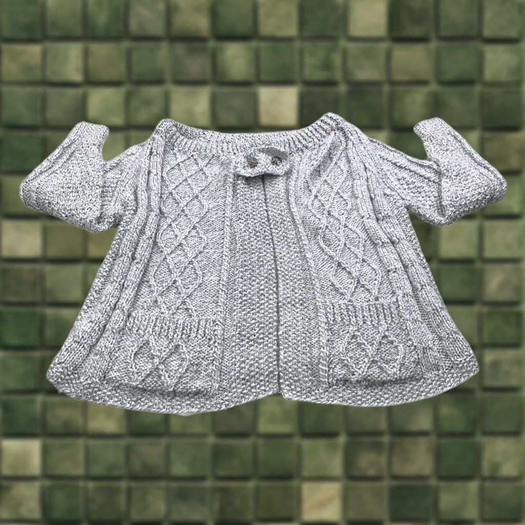 Vintage VINTAGE Norma Dickson Cardigan 70s Open Front Wide Shoulder Knit Gray L Mens Womens Girls Size L / US 10 / IT 46 - 1 Thumbnail