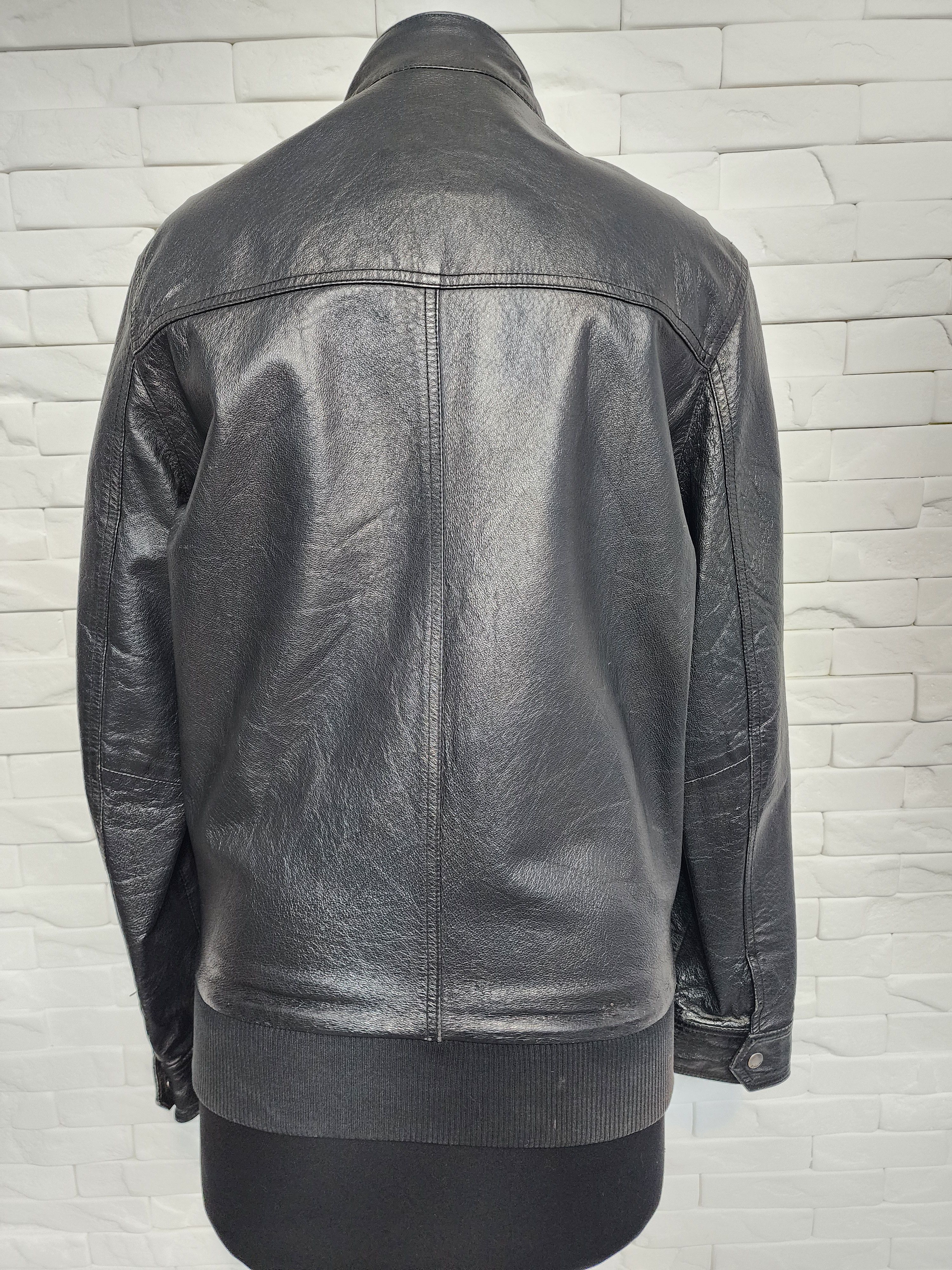 Bench Men's black leather jacket. Size US M / EU 48-50 / 2 - 4 Thumbnail
