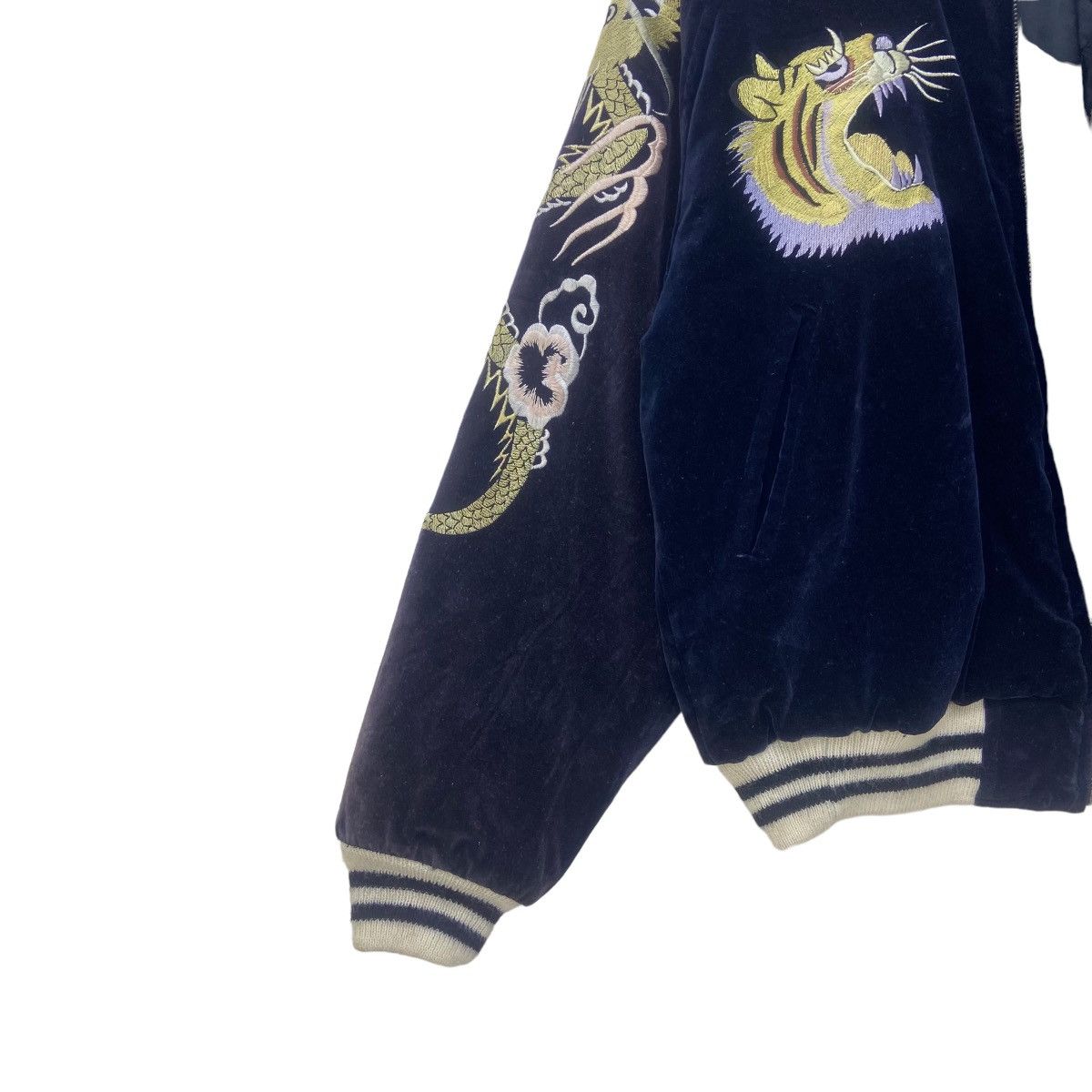 Japanese Brand Vintage Houston Navy Velvet Sukajan Souvenir Jacket Size US S / EU 44-46 / 1 - 7 Thumbnail
