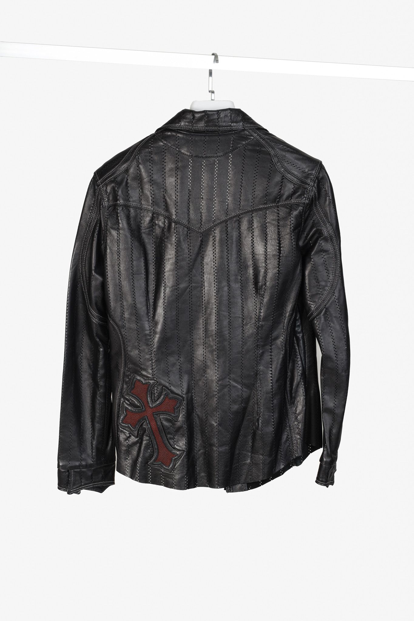 Other Logan Riese Leather Cross-Applique Jacket Size US M / EU 48-50 / 2 - 2 Thumbnail