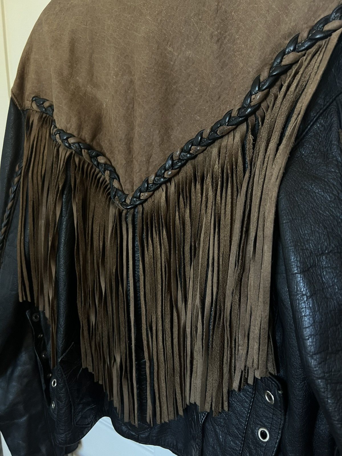 Vintage Black/Brown Western Leather Jacket Size US L / EU 52-54 / 3 - 4 Thumbnail