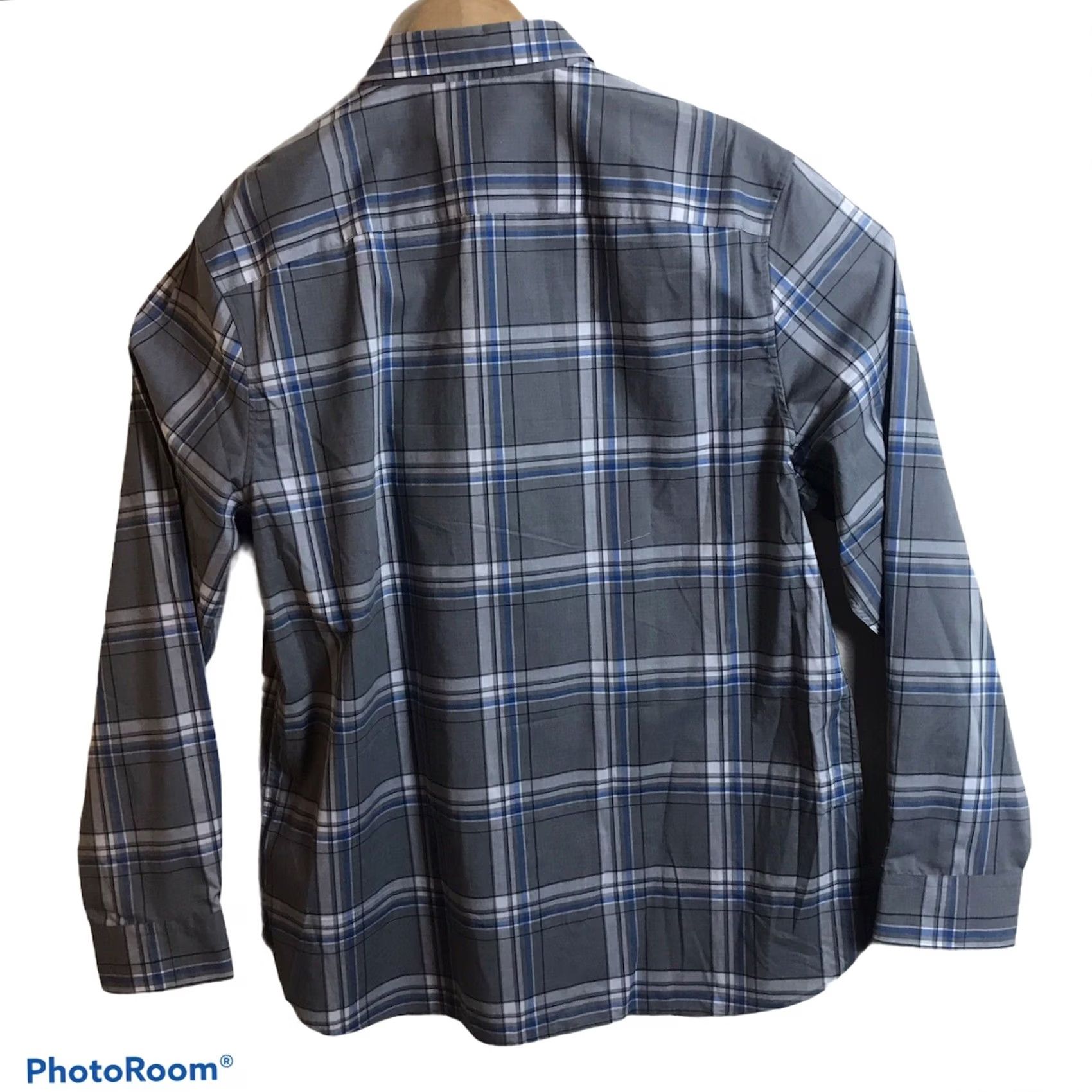 Calvin Klein Calvin Klein Shirt Mens Large Urban Grey Plaid Lightweight Cotton Blend Button-Up Classic Casual NEW Size US L / EU 52-54 / 3 - 5 Thumbnail