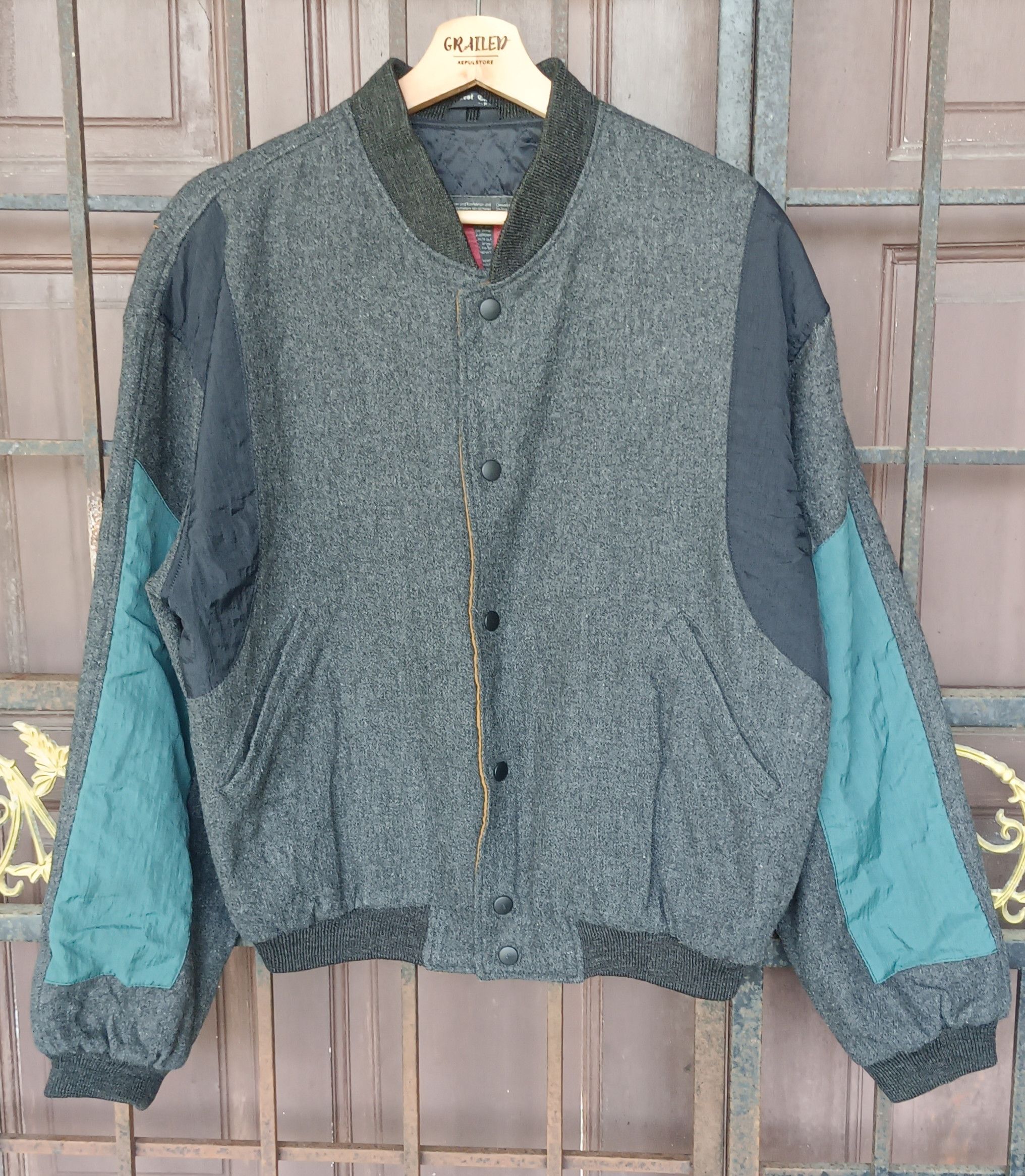 Japanese Brand Vintage🔥 West CAB Bomber Jacket Multi Colour Click Button Size US L / EU 52-54 / 3 - 2 Thumbnail