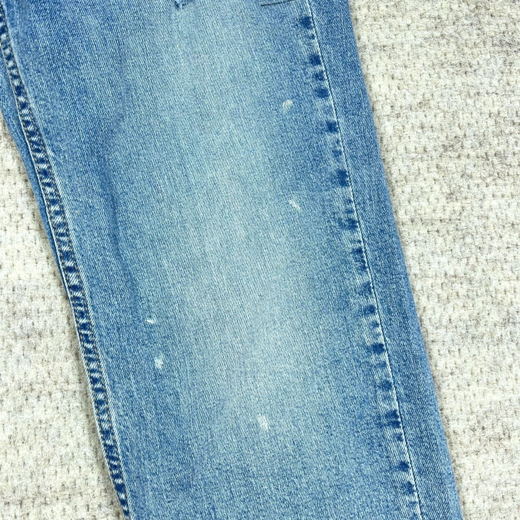 Levi's Levi's 514 Jeans Men 30x30 Straight Leg Medium Wash Stretch Distressed Denim Regular 5-Pocket Zipper Button Blue Size US 30 / EU 46 - 7 Thumbnail