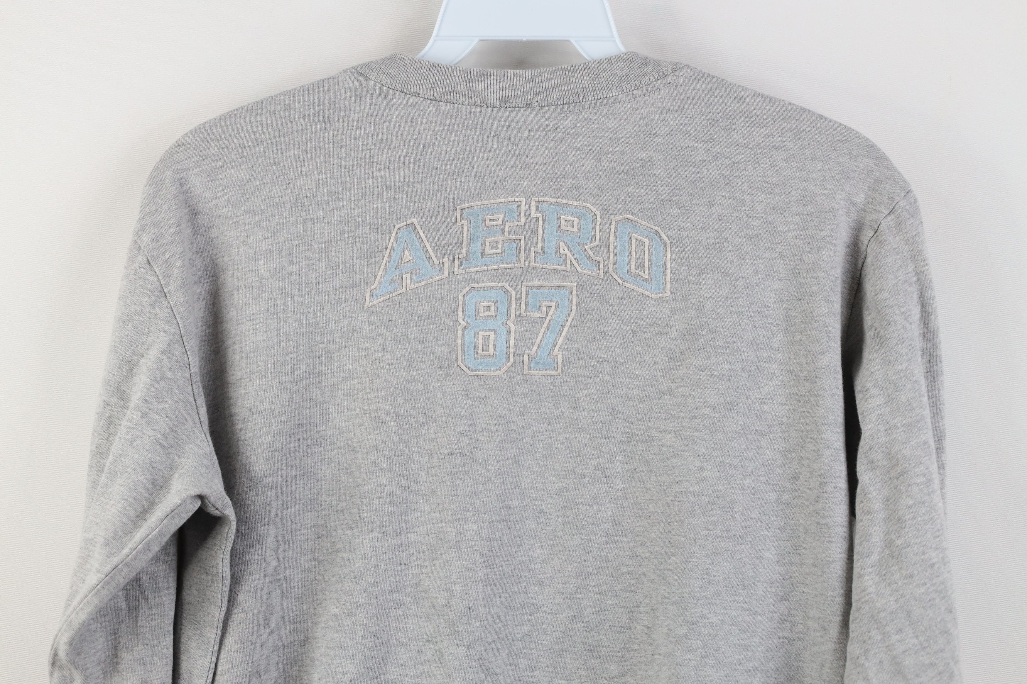 Aeropostale Vintage 90s Y2K Aeropostale Spell Long Sleeve T-Shirt Gray Size M / US 6-8 / IT 42-44 - 13 Thumbnail
