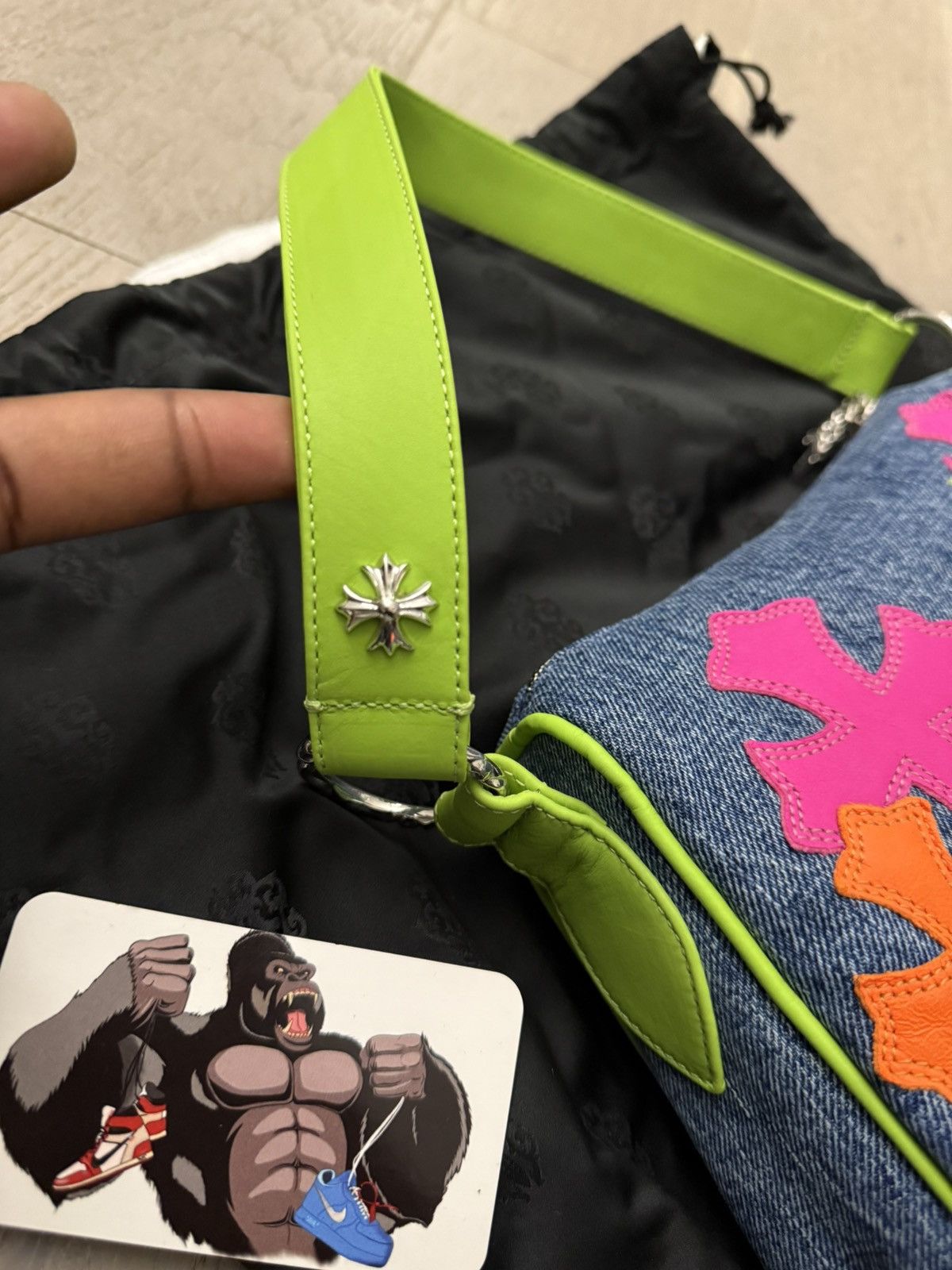 Chrome Hearts Chrome Hearts Denim Cross Patch Chicken Nugget Bag Size ONE SIZE - 4 Thumbnail