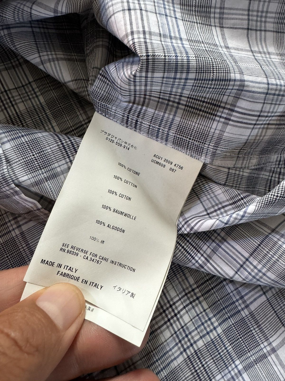 Prada PRADA men shirt STUDY REAL TAPE MEASUREMENTS IN PHOTOS CAREF Size US L / EU 52-54 / 3 - 8 Thumbnail