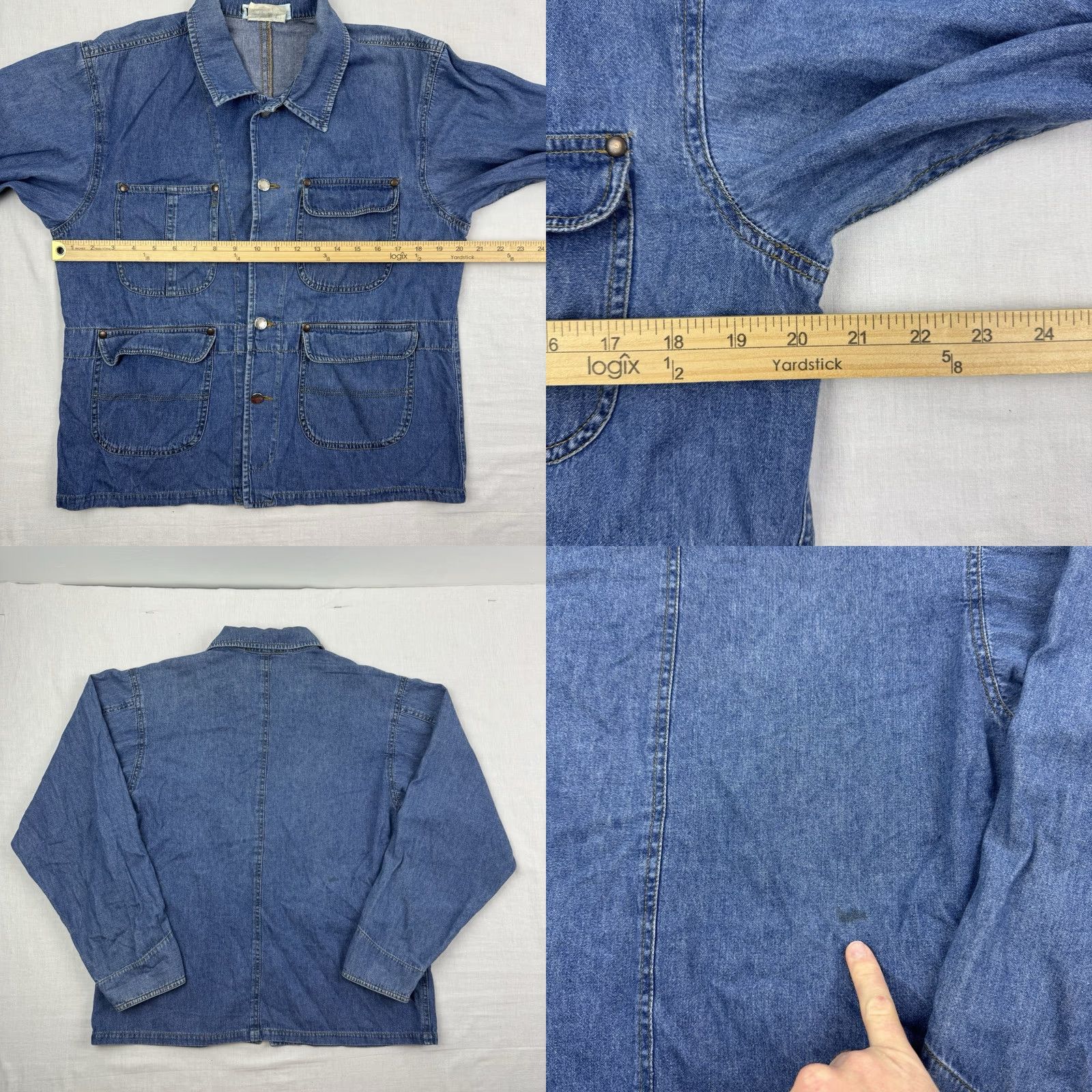 Denime VINTAGE Poetic License Denim Button Up Womens Medium Hipster Collared Pockets Shirt Womens Medium Blue 80s 90s Hipster Poetic License Shirt Size M / US 6-8 / IT 42-44 - 8 Thumbnail
