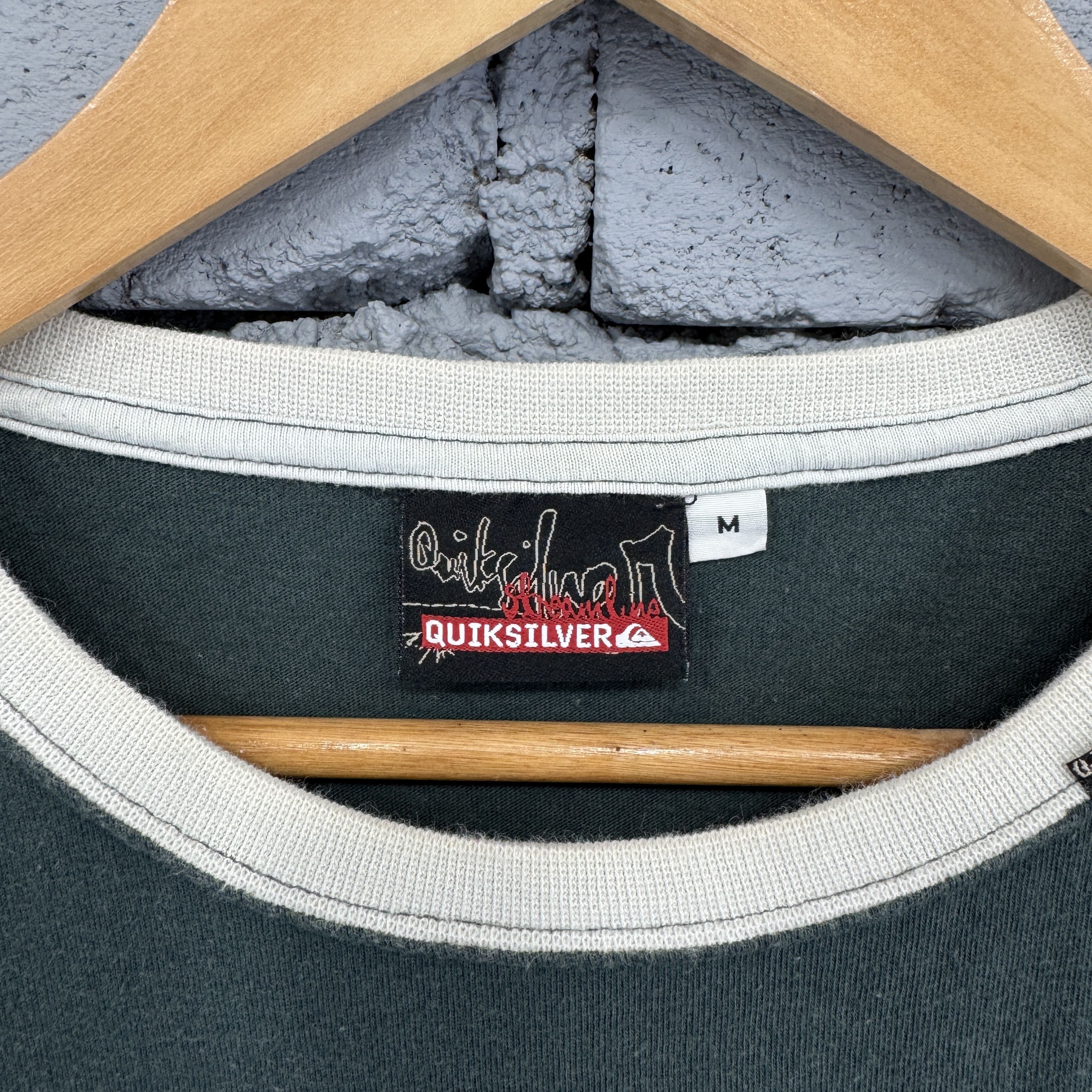 Vintage Rare Vintage Quiksilver Dark Green Tshirt Size US M / EU 48-50 / 2 - 4 Thumbnail