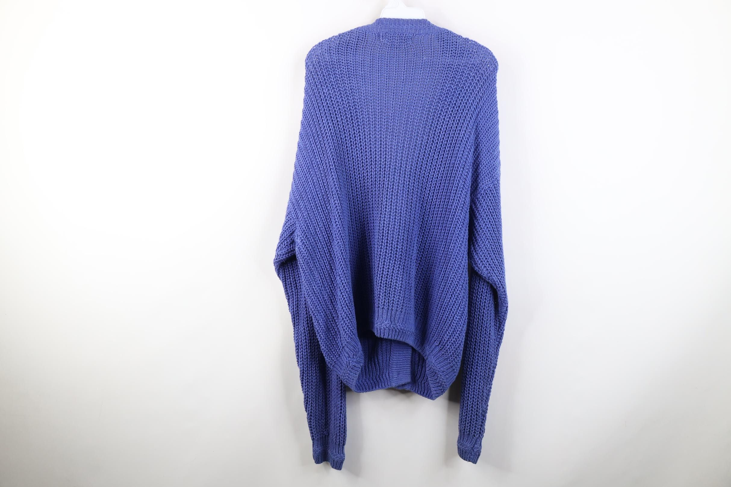 Vintage Vintage 90s Streetwear Chunky Ribbed Knit Cardigan Sweater Size L / US 10 / IT 46 - 11 Thumbnail