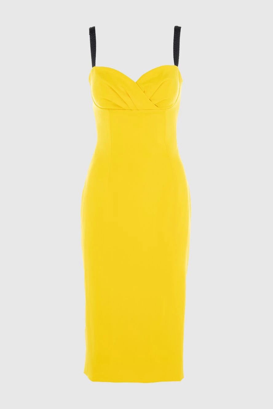 Dolce & Gabbana o1y0825 Midi Dress in Yellow Size M / US 6-8 / IT 42-44 - 1 Thumbnail