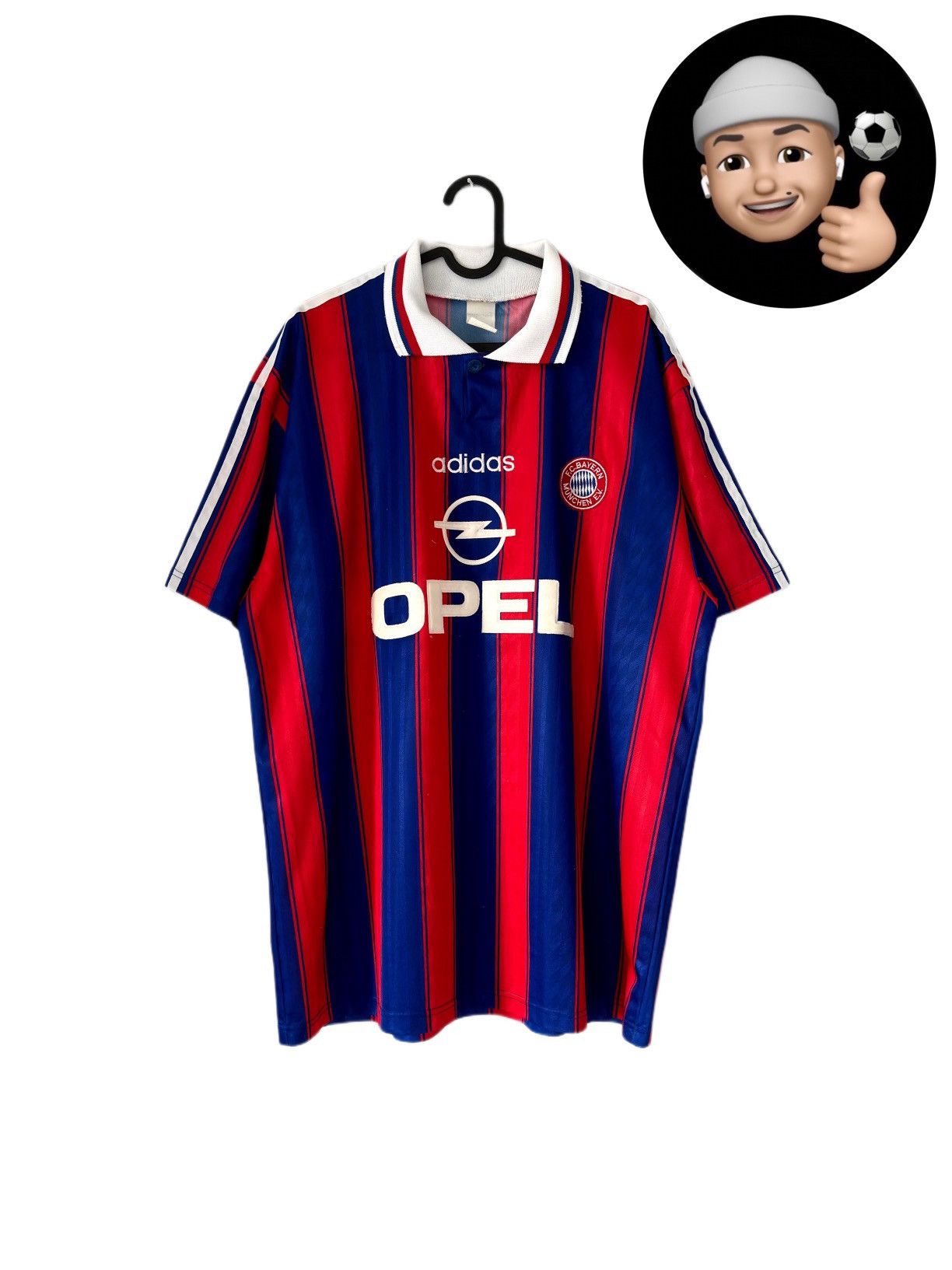 Adidas × Vintage 1995 1997 Bayern Munich Vintage Home Soccer Tee Jersey Shirt Size US XL / EU 56 / 4 - 1 Thumbnail