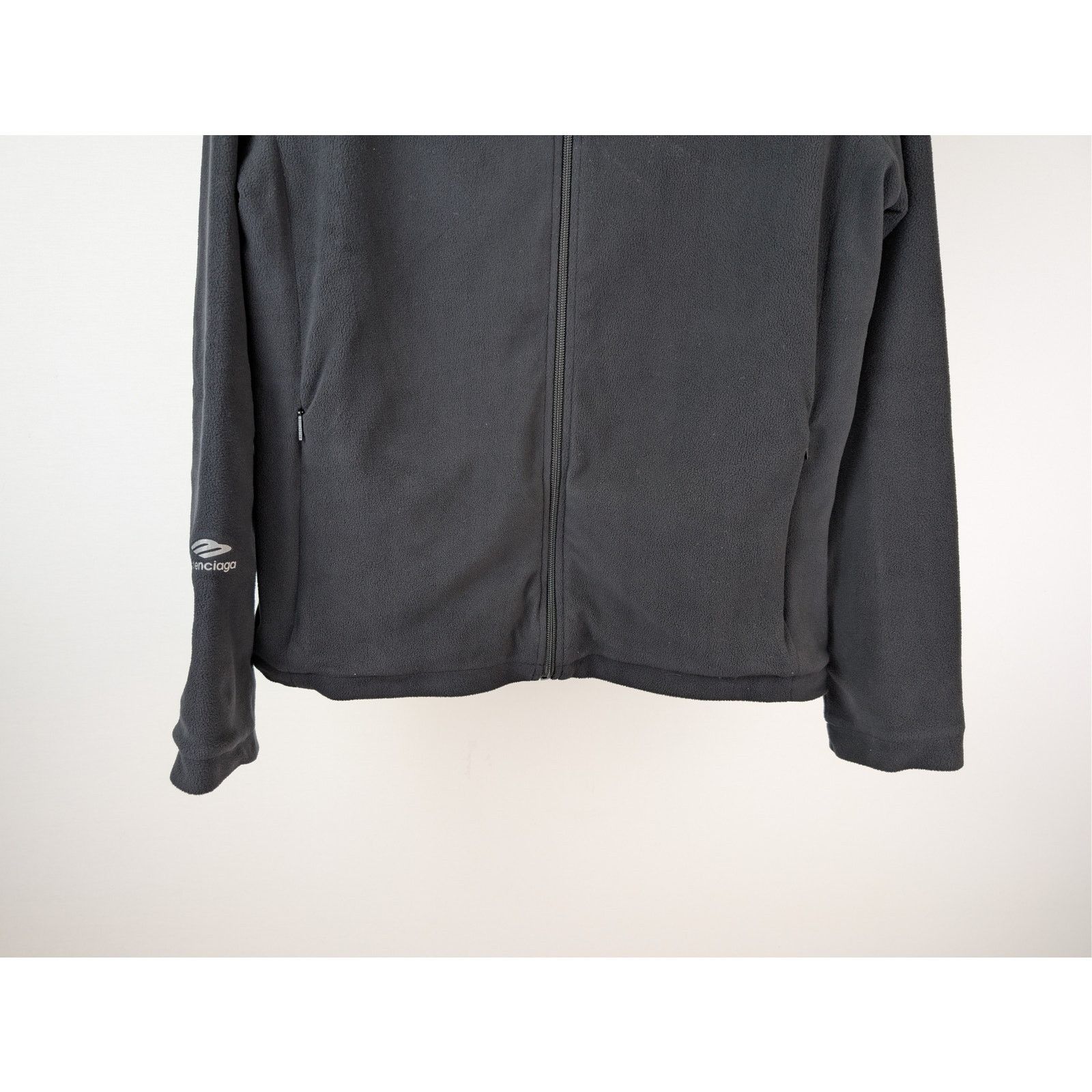 Balenciaga o1rshd1 Reflective Sporticon Fleece Zip-Up Jacket in Black Size US XL / EU 56 / 4 - 4 Thumbnail