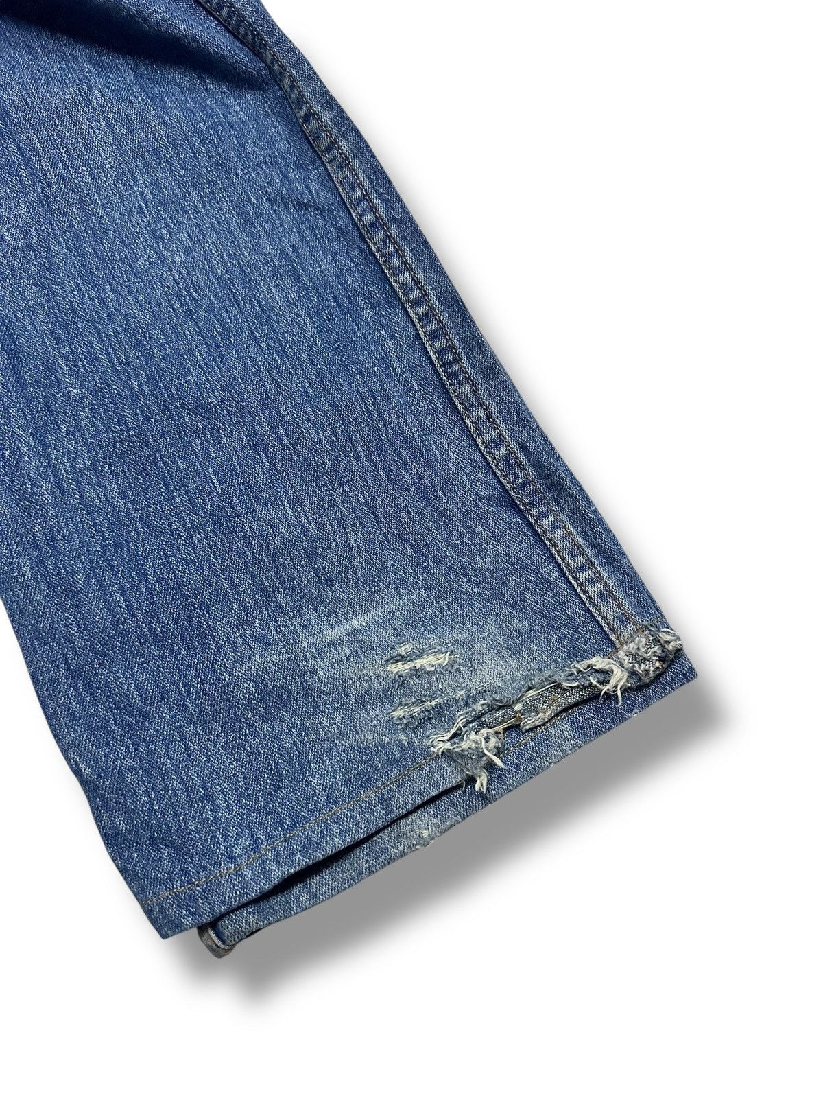 Japanese Brand Nylaus Jeans Baggy Loose Distressed With Faded Wash Size US 33 - 12 Thumbnail