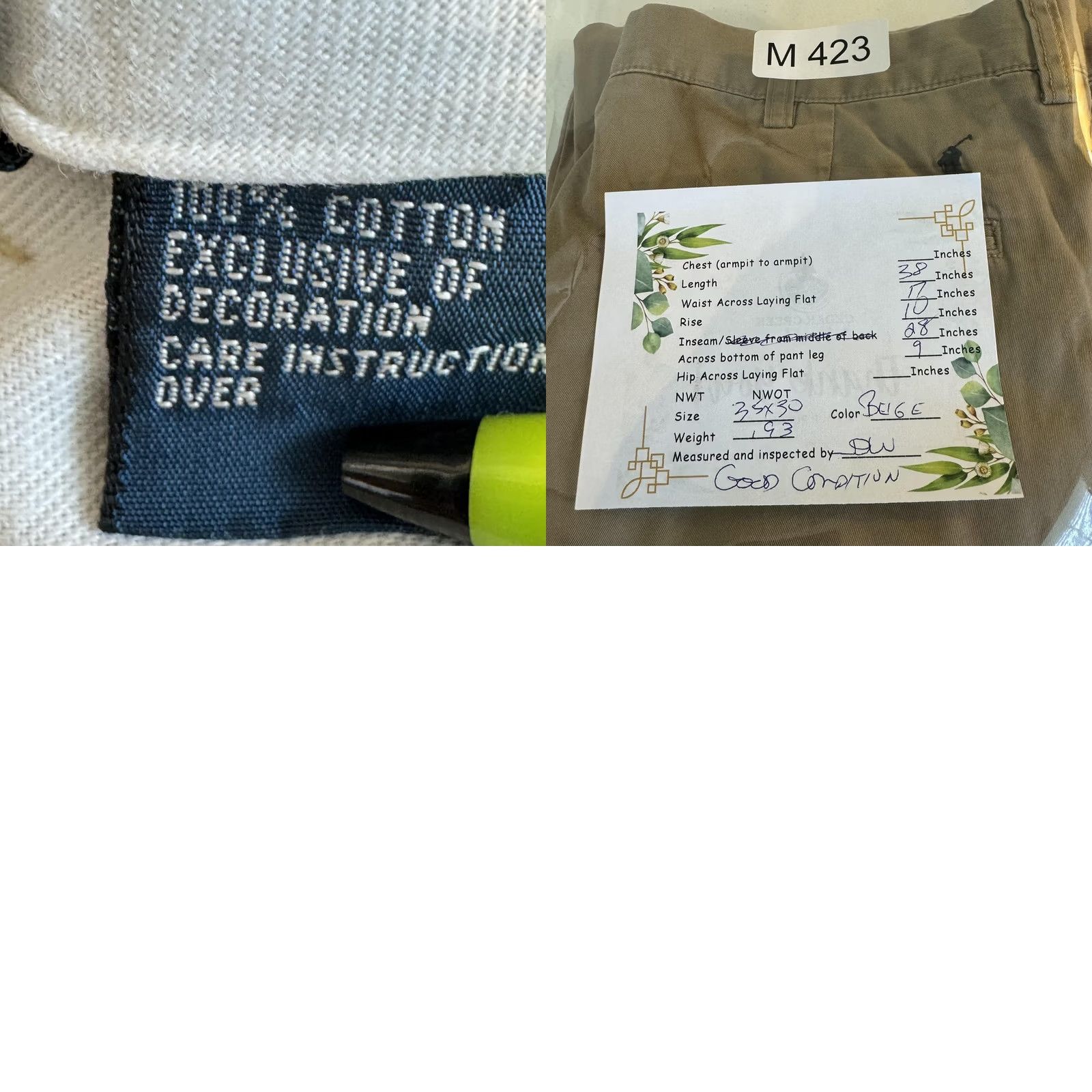 Polo Ralph Lauren Polo Ralph Lauren Preston Pants Mens 35x30 Beige Classic Chino Khaki Embroidered Size US S / EU 44-46 / 1 - 10 Thumbnail