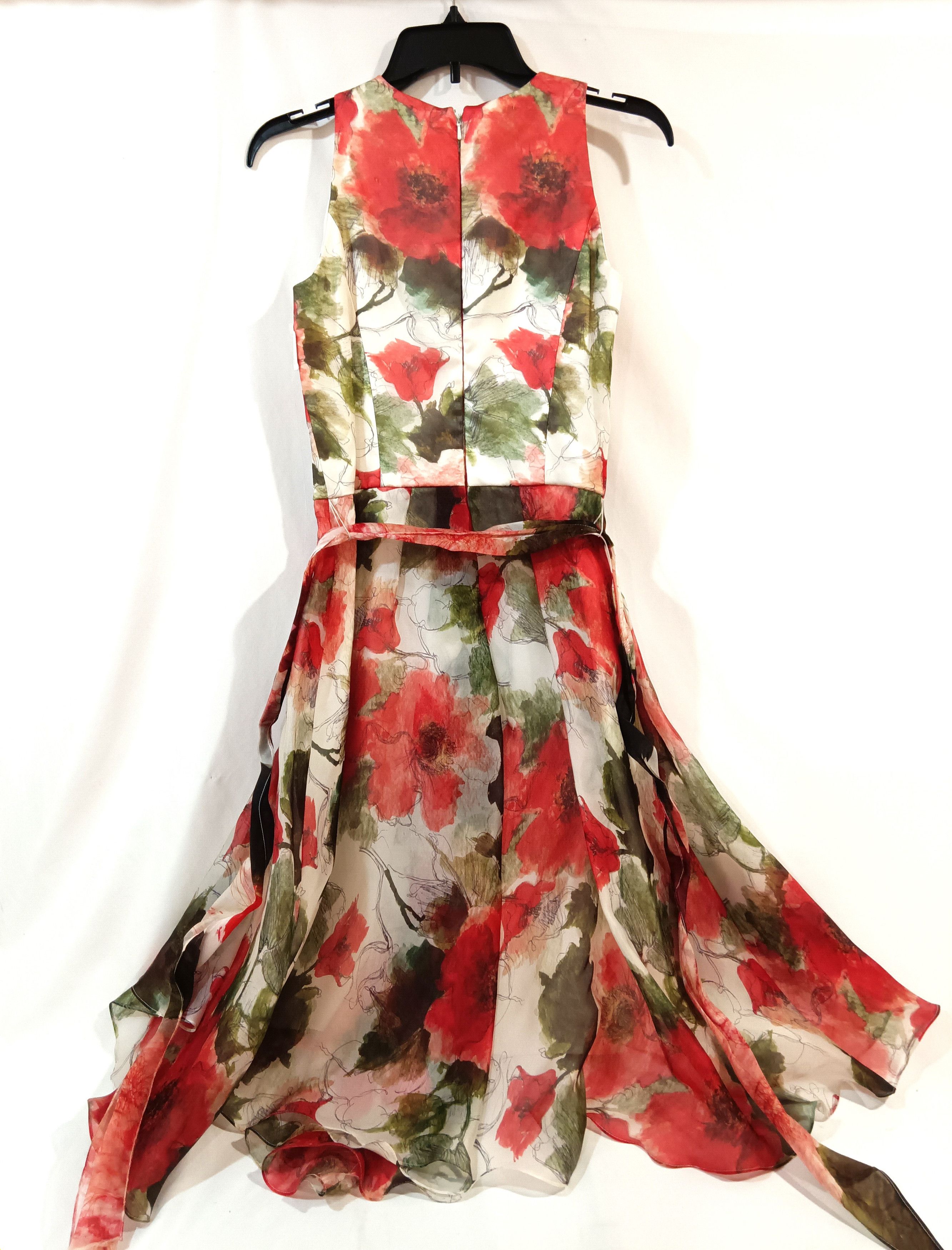 Other Carmen Marc Valvo Midi Dress Size 6 Vintage Women Sundress Size M / US 6-8 / IT 42-44 - 4 Thumbnail