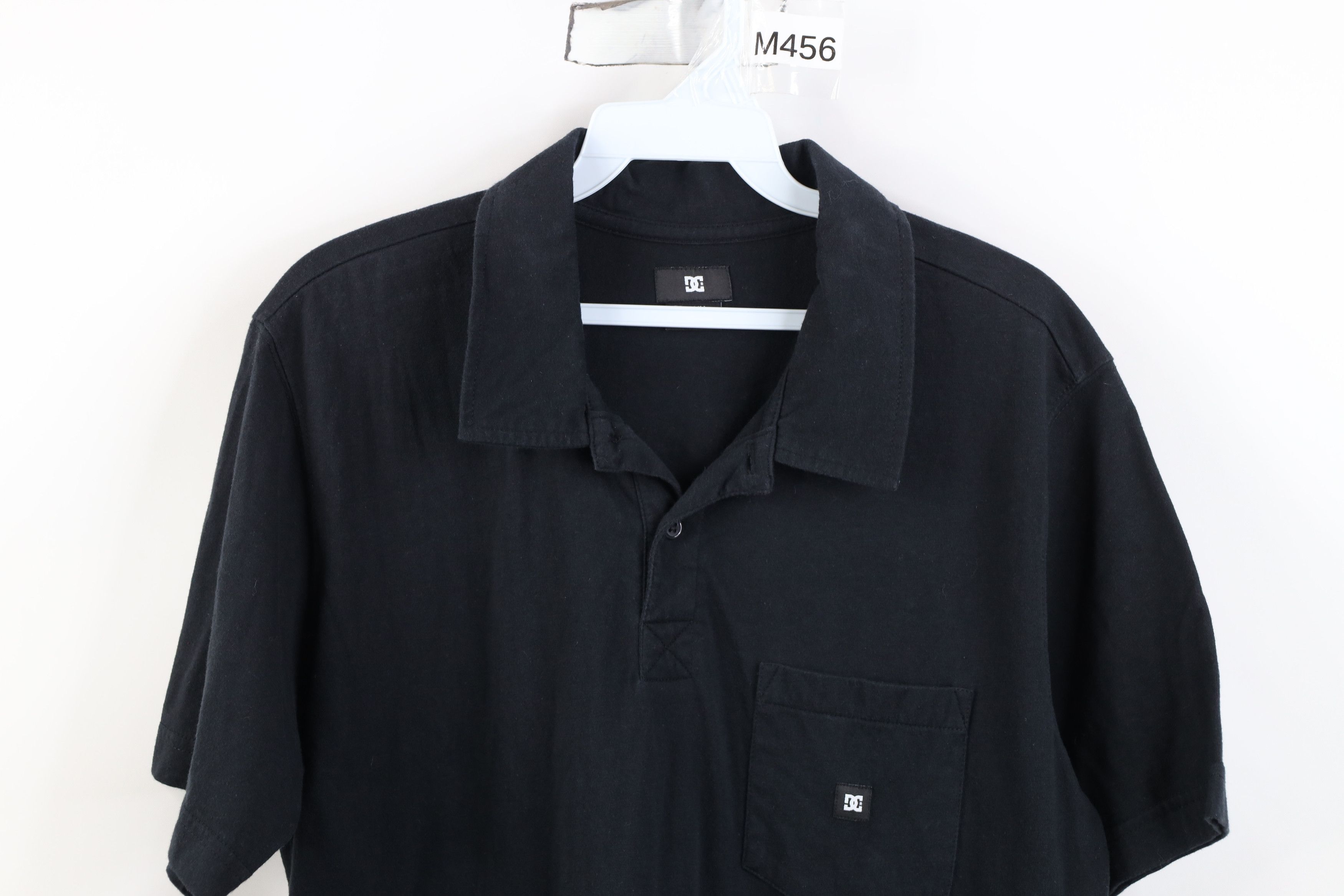 Vintage Vintage Y2K DC Shoes Skateboarding Box Logo Polo Shirt Black Size US M / EU 48-50 / 2 - 2 Thumbnail