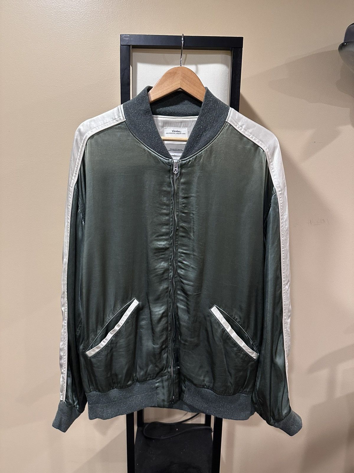 Visvim Visvim Douglas Jkt SS21 Satin Green Zip Souvenir Jacket Size US XL / EU 56 / 4 - 17 Thumbnail