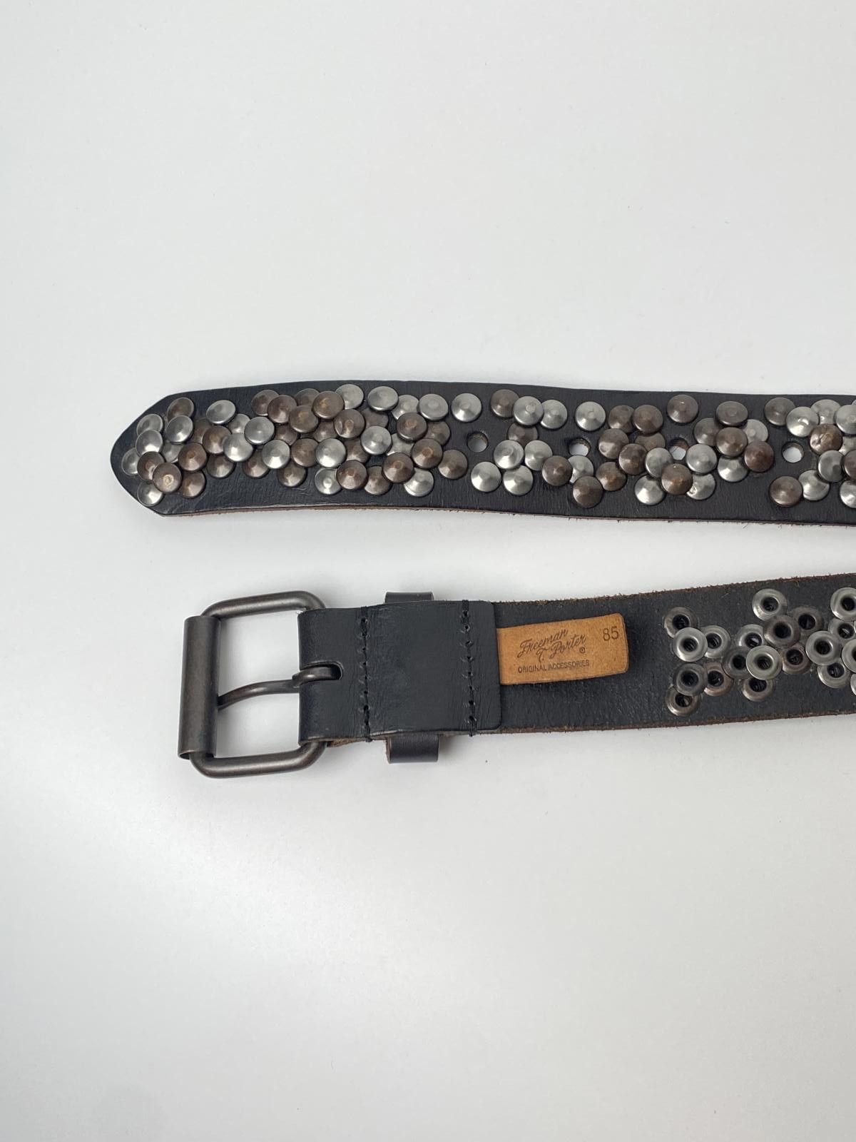 Freeman T. Porter Freeman T Porter Vtg Style Studded Genuine Leather Belt OS Size ONE SIZE - 7 Thumbnail