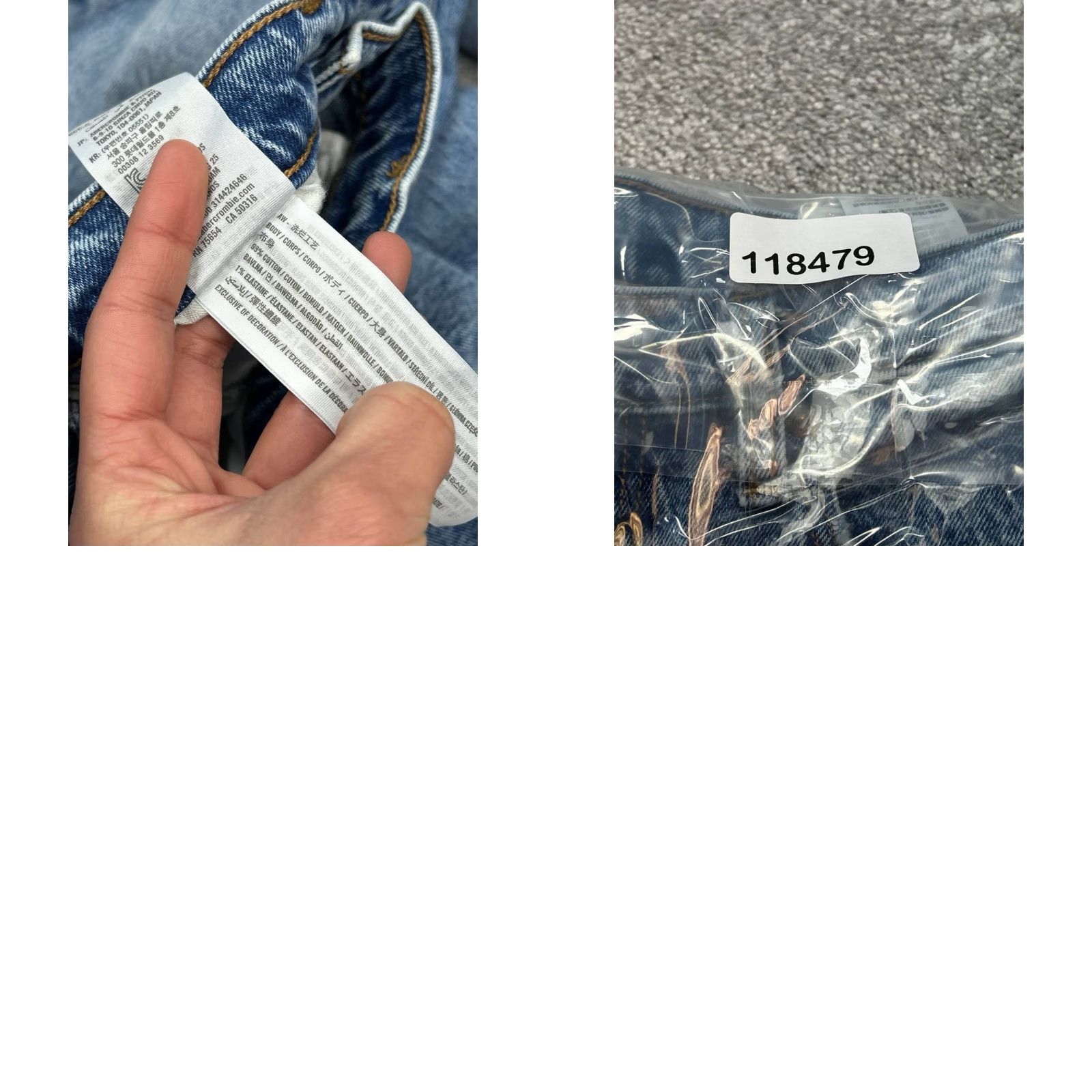 Abercrombie & Fitch Abercrombie & Fitch The Mom Jeans Womens 27 Blue Denim Distressed 5-Pocket High Rise Regular Fit Adult Size 27" / US 4 / IT 40 - 8 Thumbnail