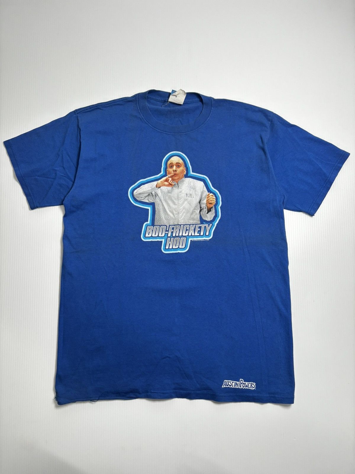 image of Vintage 2002 Austin Powers Tee Shirt in Blue, Men's (Size XL)