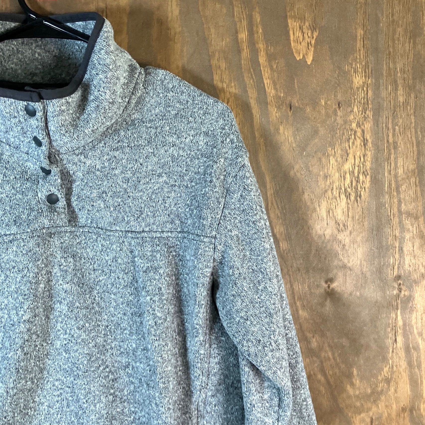 Eddie Bauer Eddie Bauer Womens Sweatshirt Gray Radiator Fleece Snap Mock Neck Large Size L / US 10 / IT 46 - 5 Thumbnail