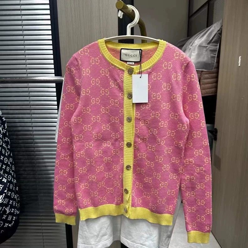 Gucci Gucci Yellow pink old flower gg full print cardigan swester Size US XS / EU 42 / 0 - 1 Thumbnail