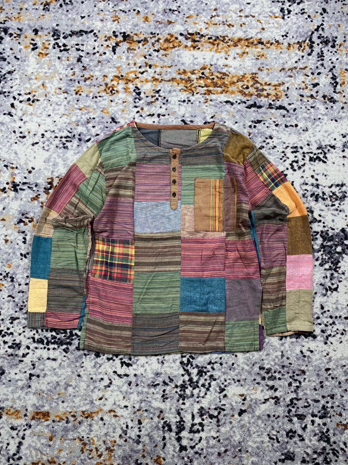 Japanese Brand “RARE” Ganesha Patchwork kapital style Size US L / EU 52-54 / 3 - 1 Thumbnail