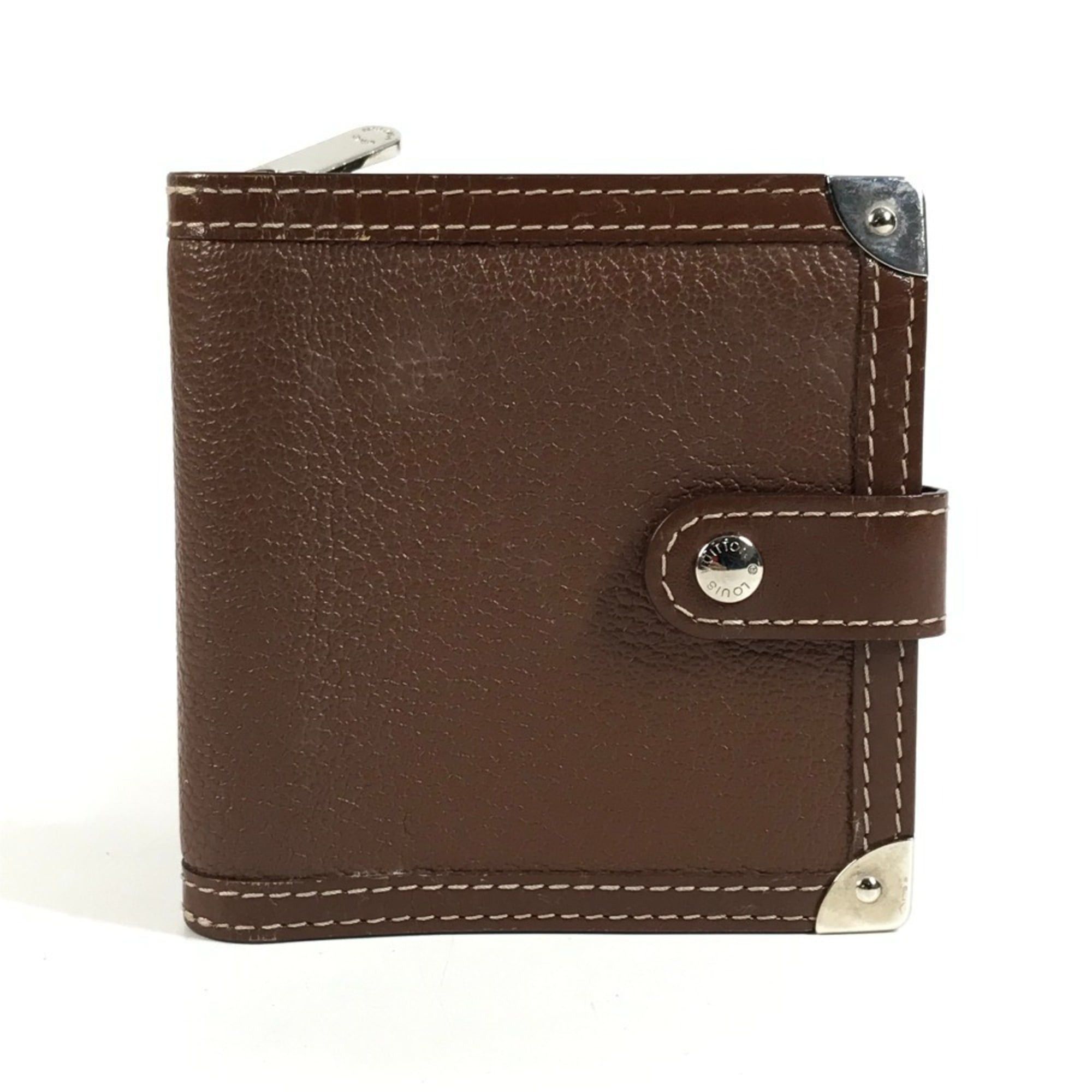 Louis Vuitton LOUIS VUITTON M91965 Suhali Compact Zip Wallet, Bi-fold Leather, Women's, Brown Size ONE SIZE - 1 Thumbnail