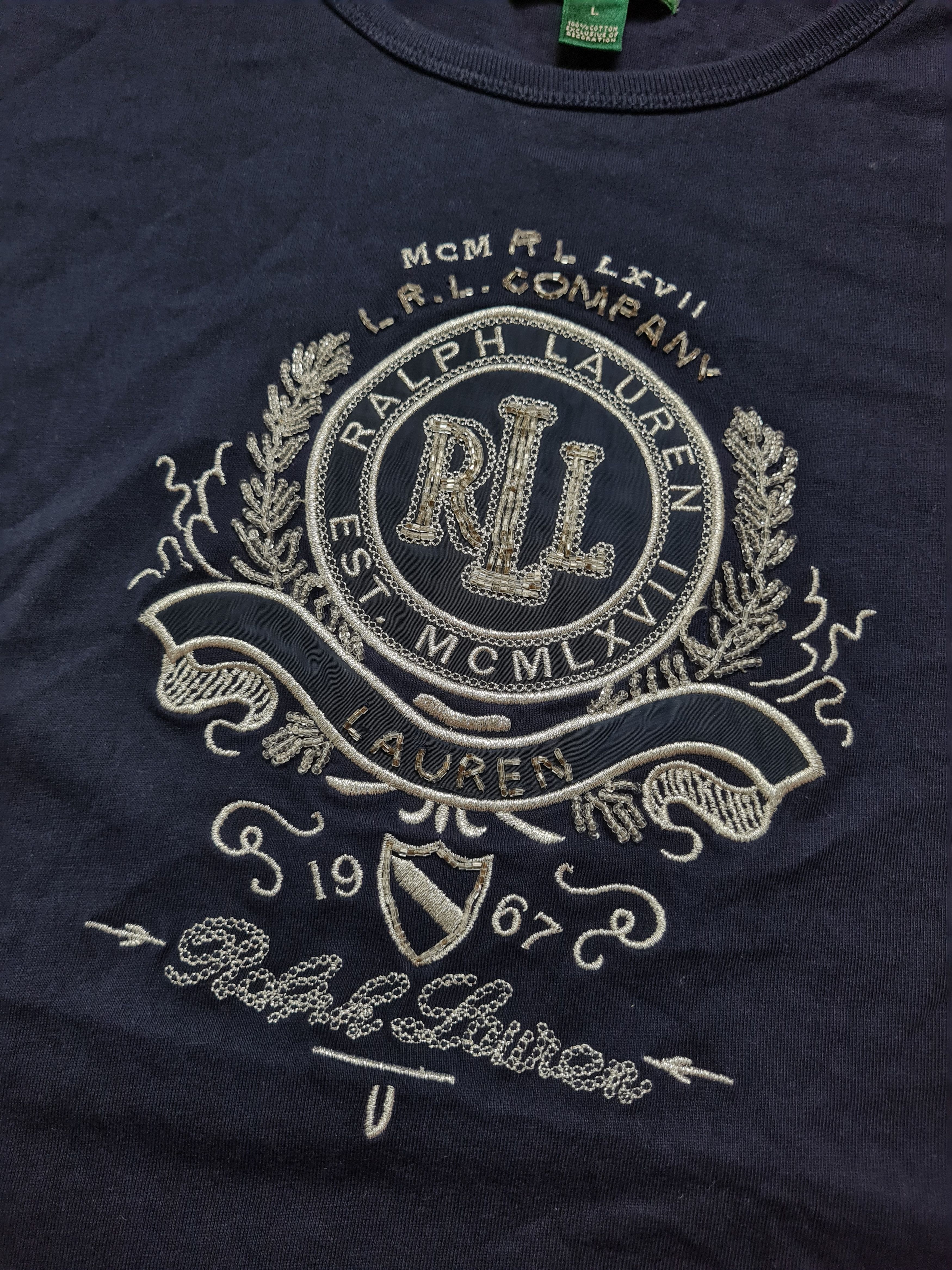 Polo Ralph Lauren Vintage Ralph Lauren Embroidered beads Big Logo Blue Size L Size L / US 10 / IT 46 - 6 Thumbnail