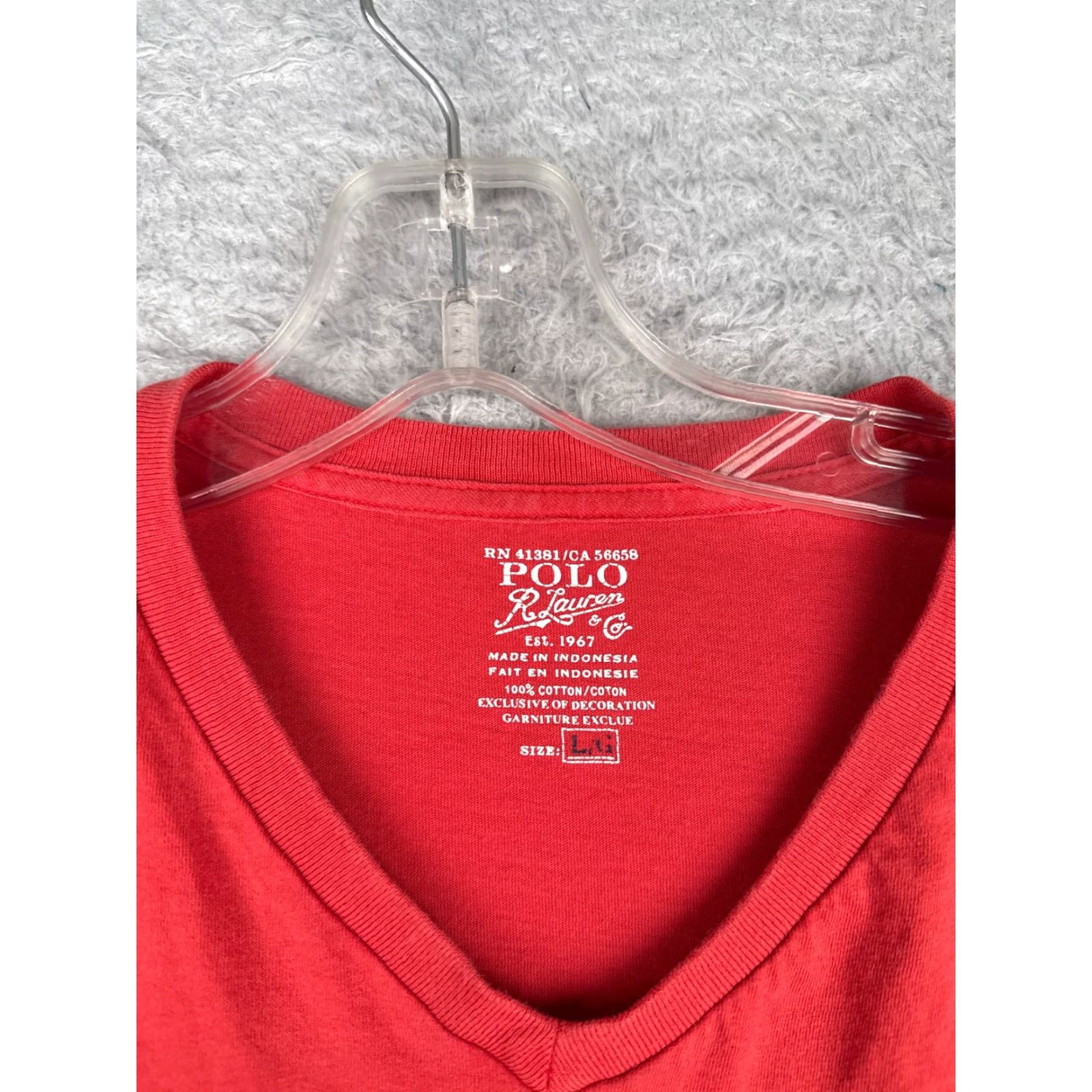 Ralph Lauren Polo Ralph Lauren Shirt Men Large Red 100% Cotton Pony V-Neck Short Sleeve Polo Ralph Lauren Shirt Men L Red 100% Cotton Pony V-Neck Short Sleeve Size US L / EU 52-54 / 3 - 7 Thumbnail