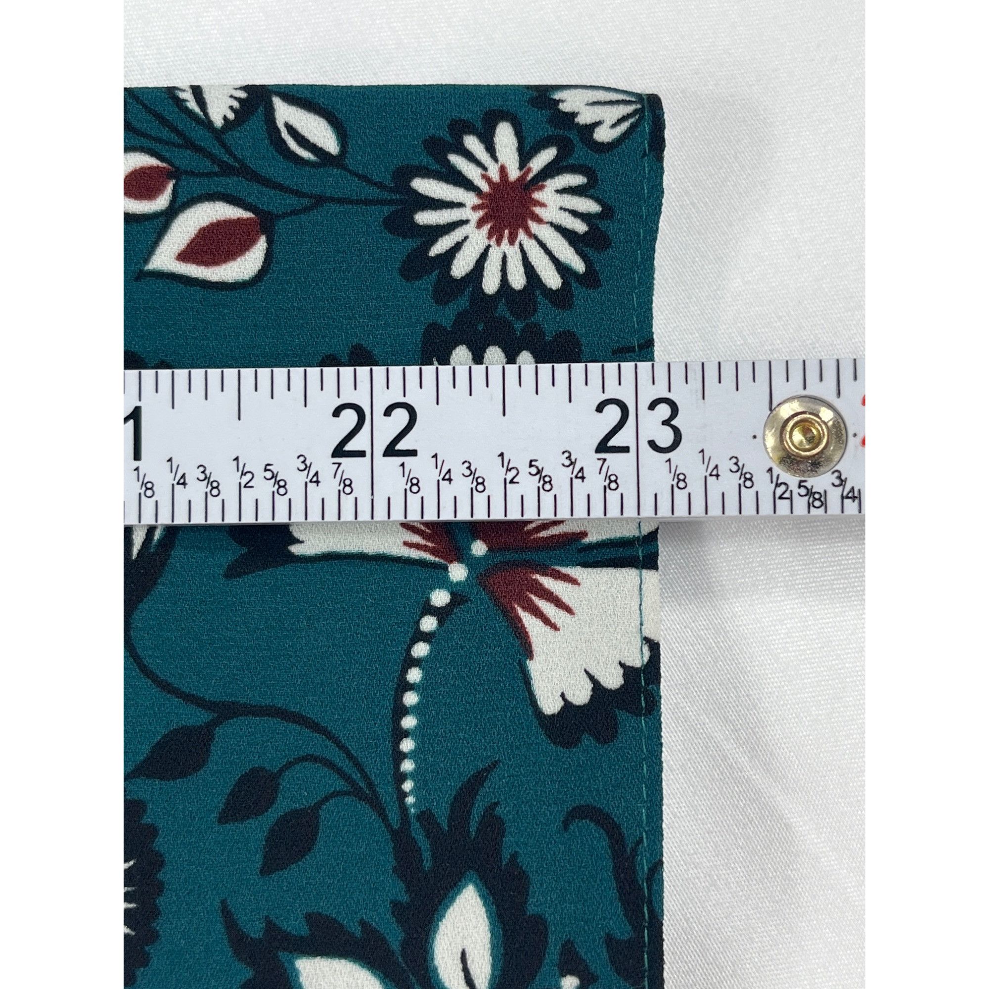 Express Express SKU 7724 Womens Floral Teal Button Up Long Sleeve Bl Size XS / US 0-2 / IT 36-38 - 8 Thumbnail