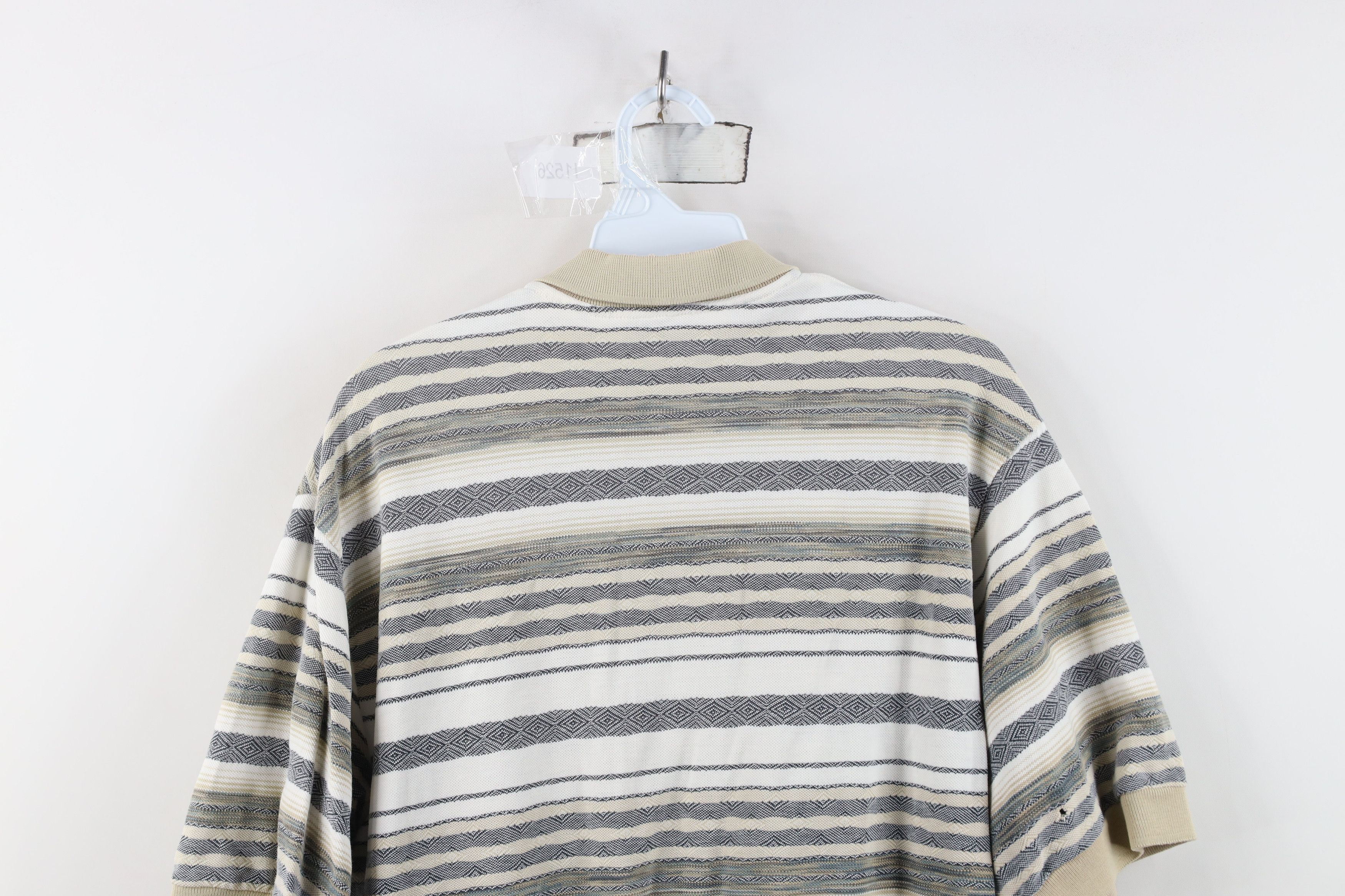 Vintage Vintage 90s Streetwear Fair Isle Striped Knit Polo Shirt Size US M / EU 48-50 / 2 - 15 Thumbnail