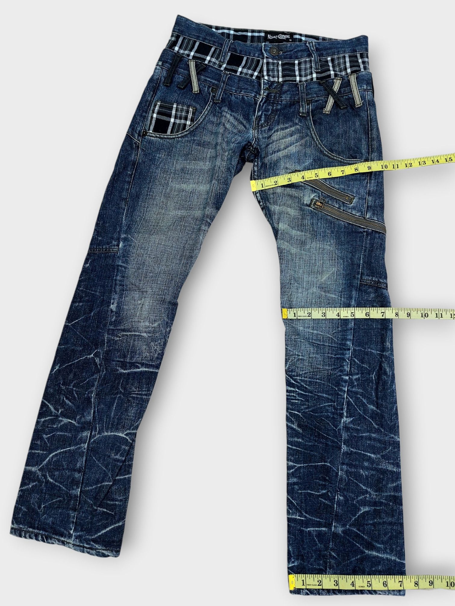 Vintage Nylaus Y2k Double Waist Vintage Denim Size US 30 / EU 46 - 17 Thumbnail