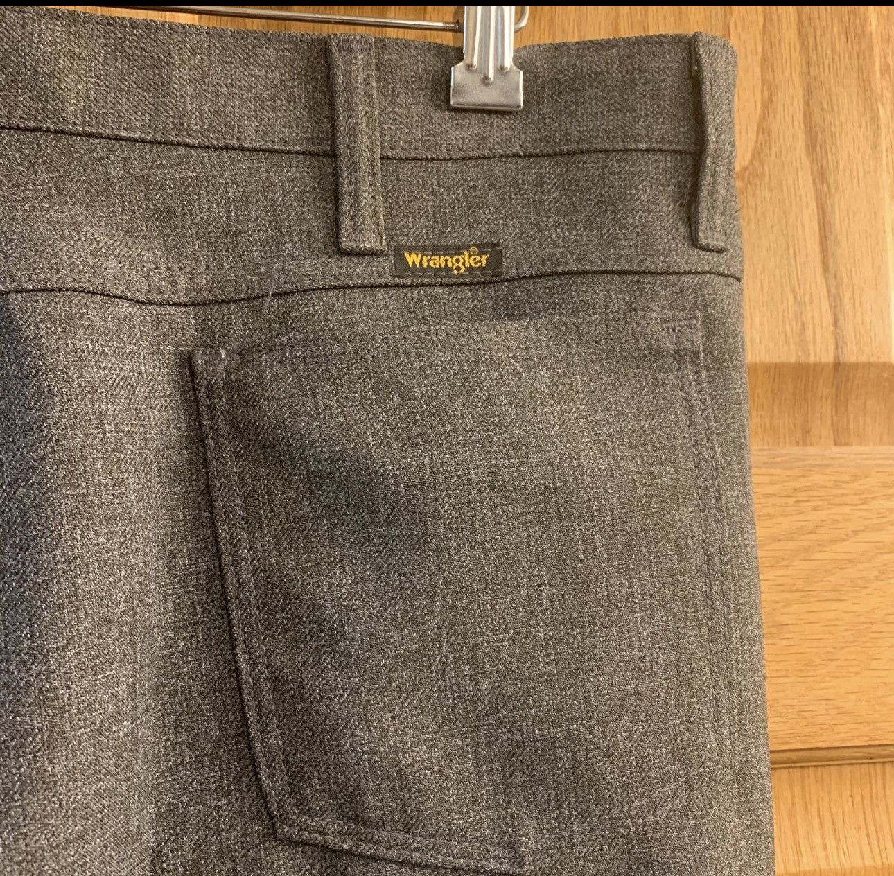 Wrangler Vtg Wrangler Pants Mens 37X26 Gray Bootcut Polyester Western Size US 37 - 3 Thumbnail