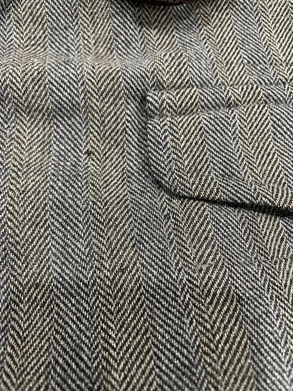 Dries Van Noten High Waist Grey Wool Herringbone Wide Cargo Pants Trousers Size US 31 - 13 Thumbnail