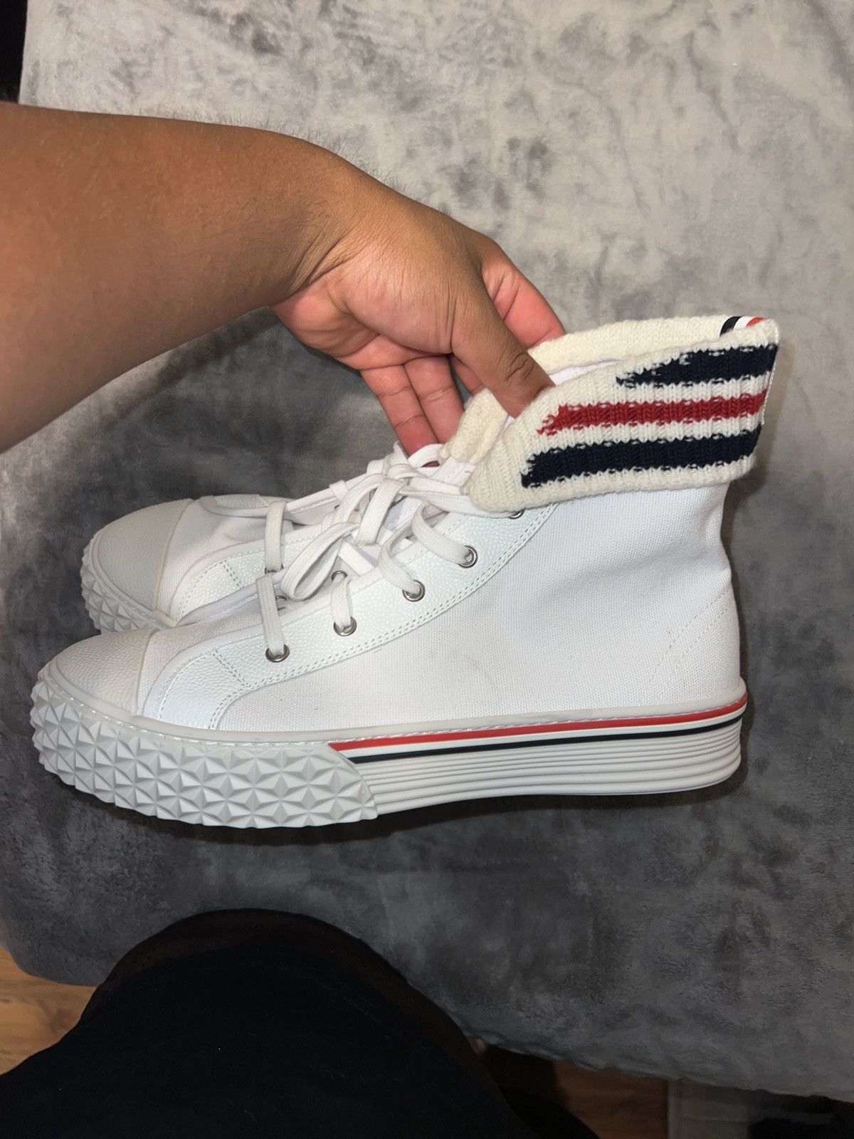 Thom Browne Thom Browne Canvas tartan collegiate high top Size US 10.5 / EU 43-44 - 1 Thumbnail