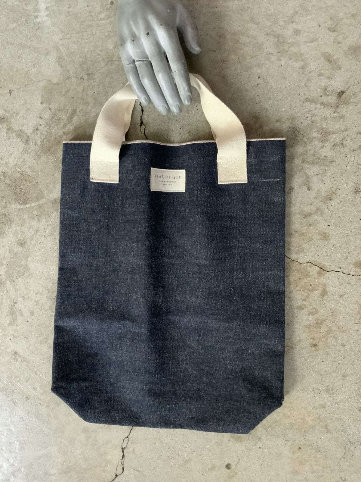 Fear Of God Fourth Collection Selvedge Denim Tote Bag in Blue, Men's