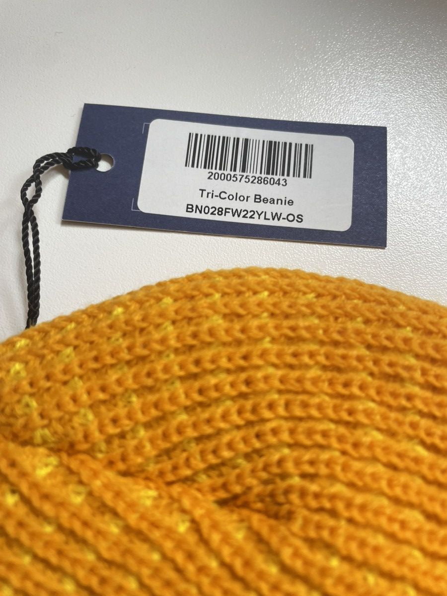 Noah NOAH FW22 Tri-Color Beanie YELLOW Size ONE SIZE - 4 Thumbnail