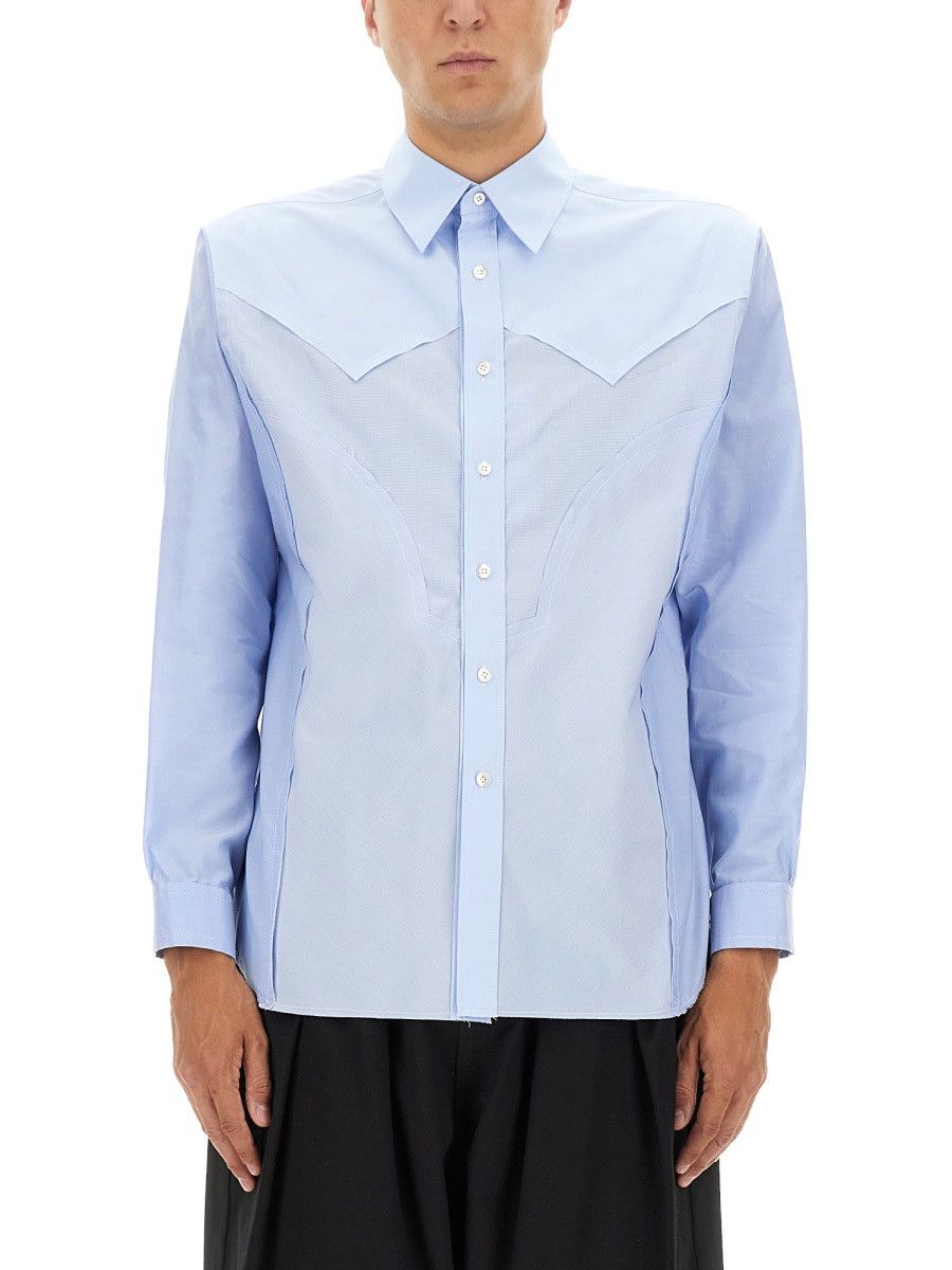 Maison Margiela MAISON MARGIELA COTTON SHIRT - AZURE (SHIRT 39) Size US S / EU 44-46 / 1 - 1 Thumbnail