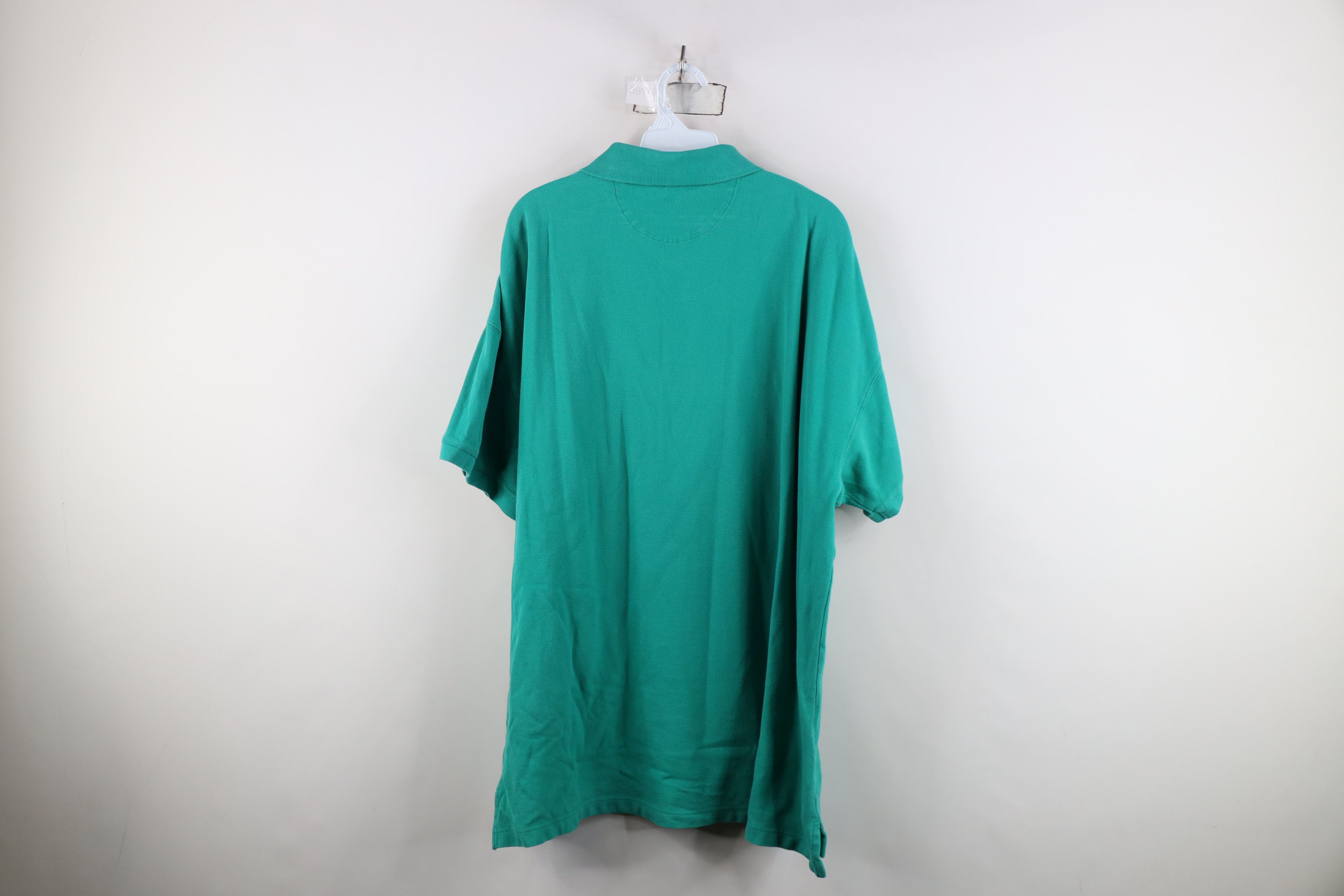 Eddie Bauer Vintage 90s Eddie Bauer Heavyweight Polo Shirt Teal Cotton Size US XXL / EU 58 / 5 - 11 Thumbnail